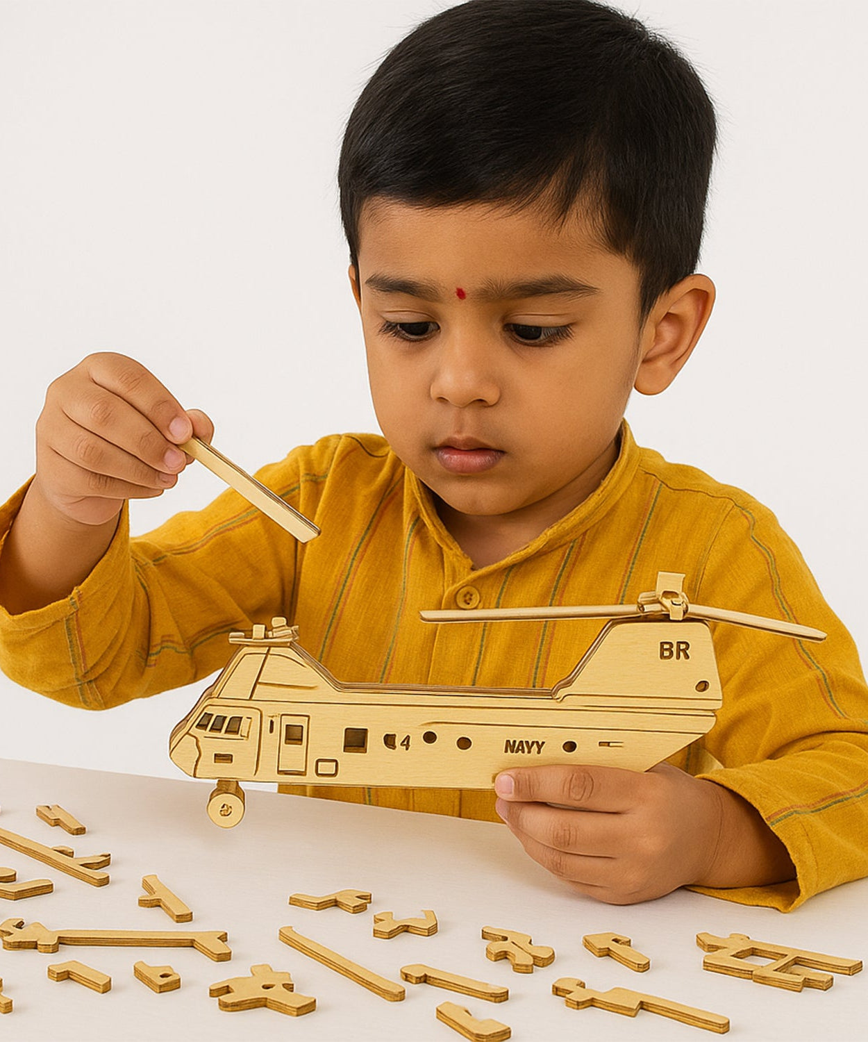 3D Wooden Aircraft Puzzle DIY Assembly Kit (Mix Design – 1 Set)