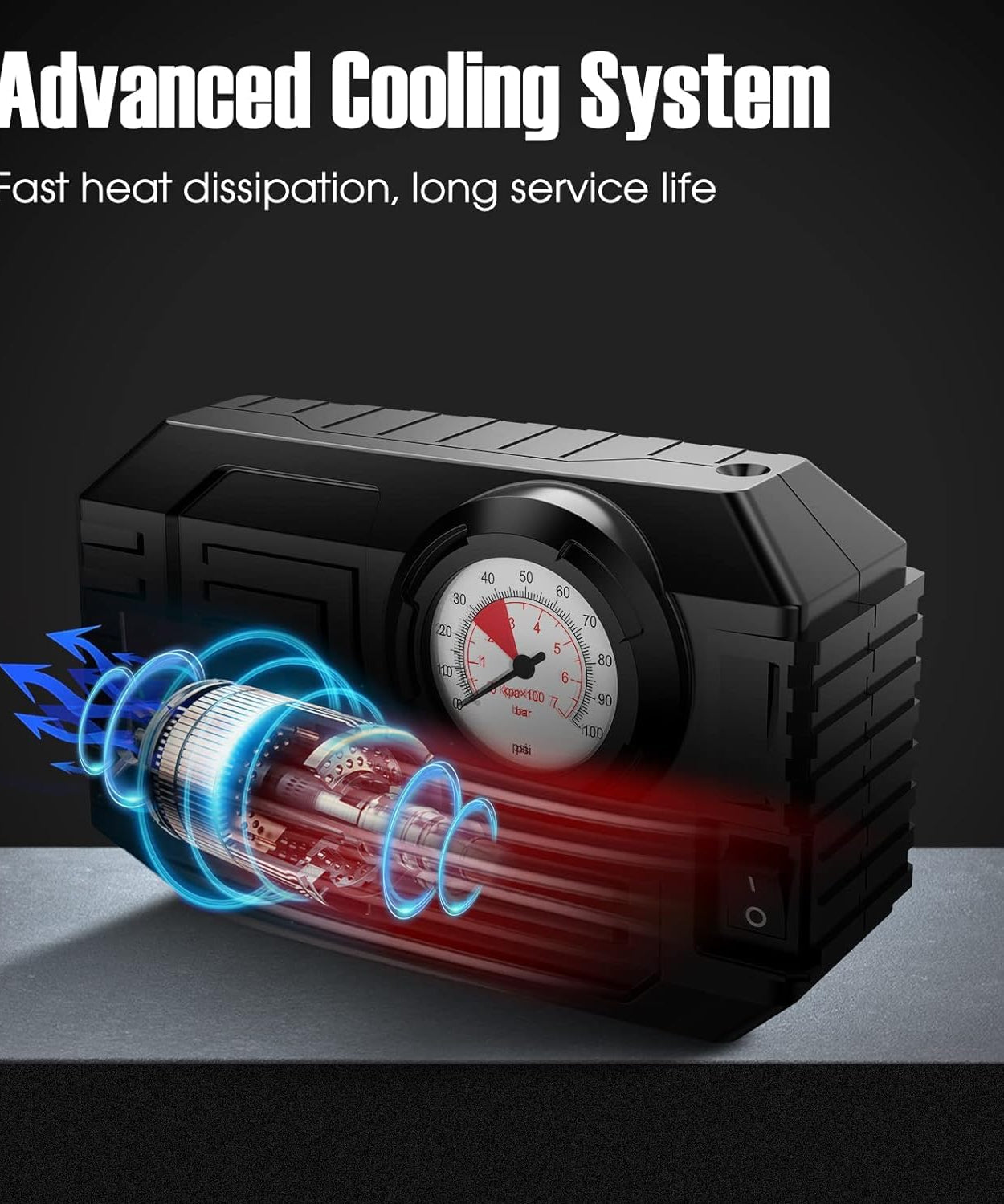 Tire Inflator Portable Air Compressor 12V Small Air Pump for Car Tires Bicycle Balloons, Cars, Bike, Bicycles and Other Inflatables with LED Light (12V)