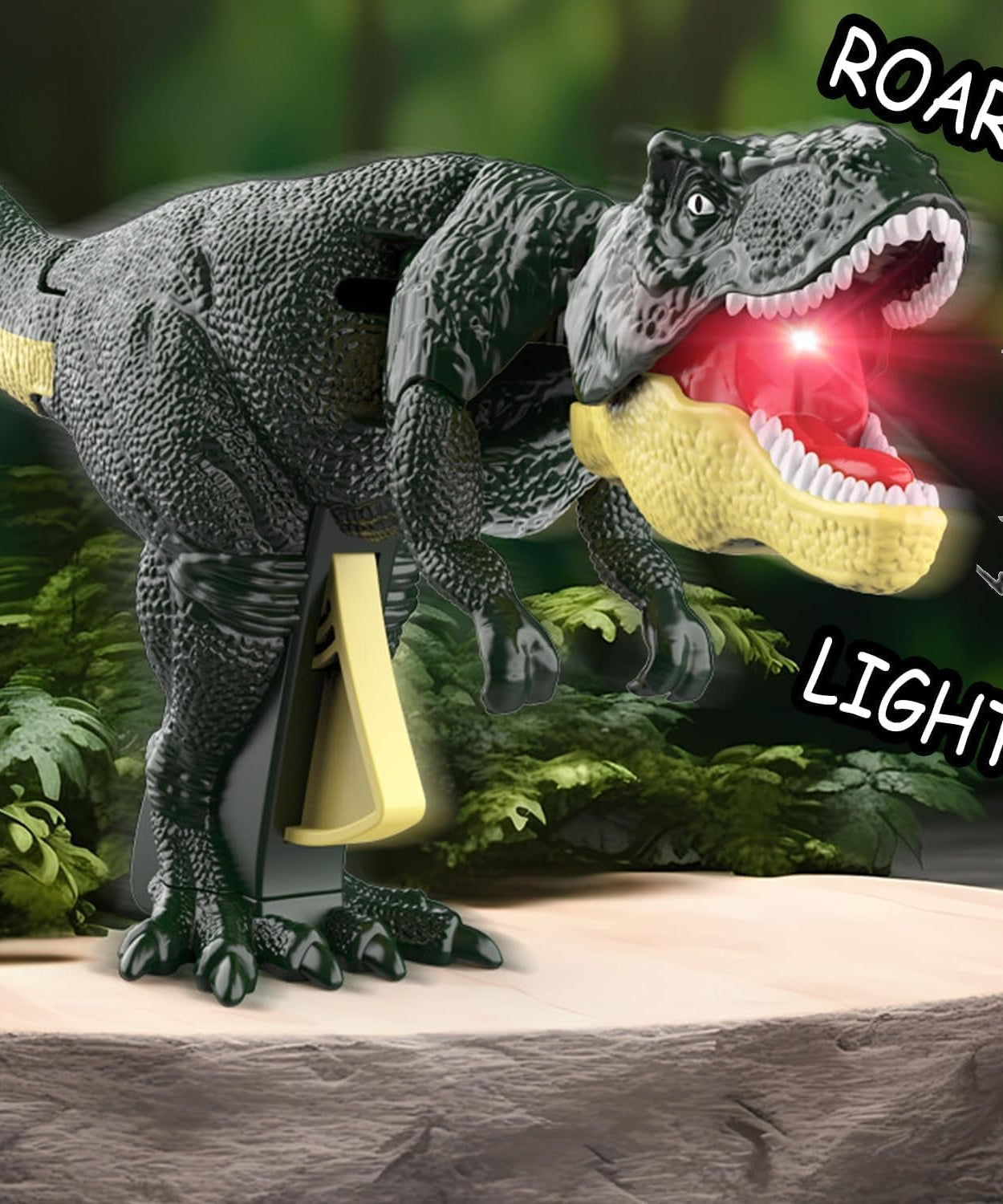 Dinosaur Roaring Toys Trigger, Dinosaurs Toys with Dinosaur Sound Lighting Model Vibrating Head Moving (3 + Years / 1 Pc)