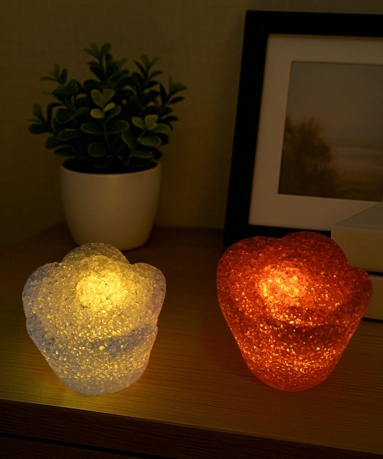 Unique Crystal Night Light: Multi-Shape LED Lamp (Mood Lighting)
