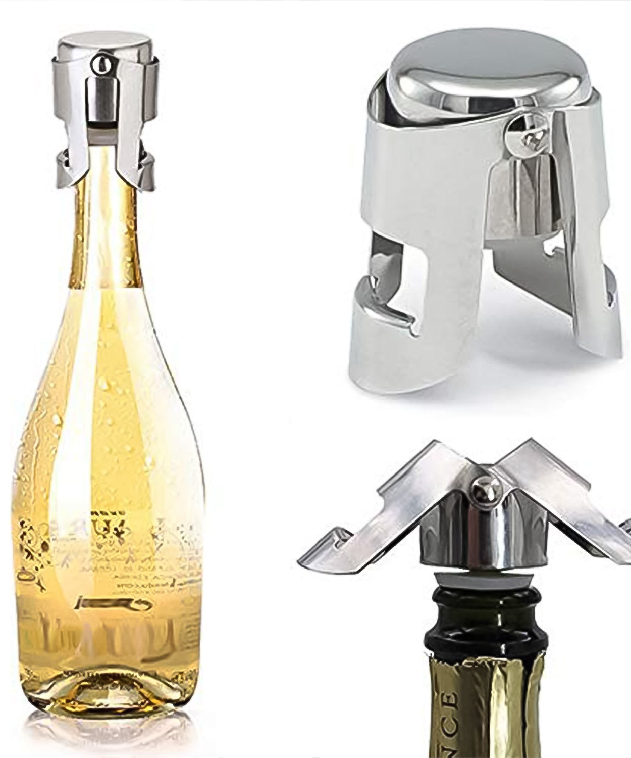 Stainless Steel Sealed Sparkling Champagne Bottle Stopper Big size