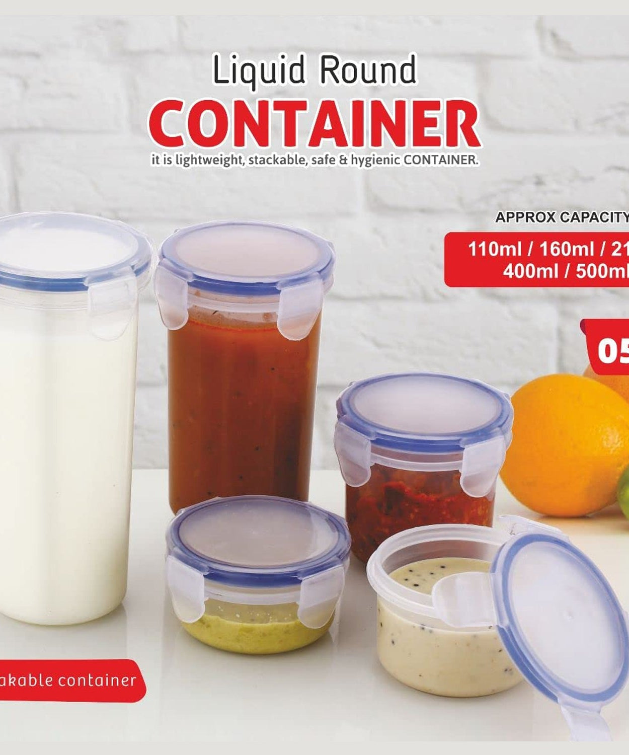 Close-up of airtight food storage container showing secure locking mechanism.