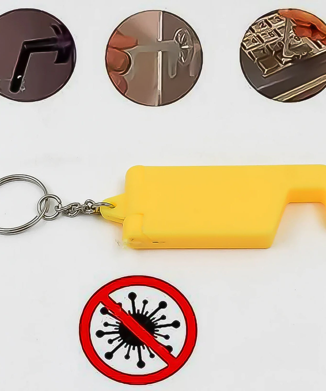 2 in 1 Plastic Keychain with Mobile Stand / Phone Holder (5 Pcs Set / Multicolor)