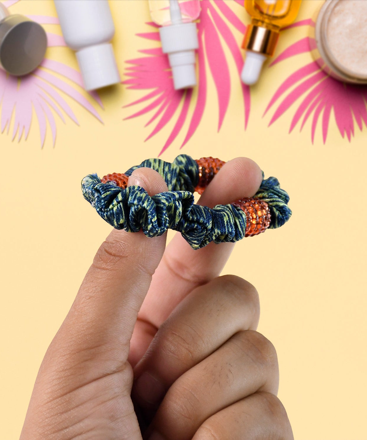 Small Hair Rubber Bands (Pack of 1 / Multicolour / Design), Hair accessories