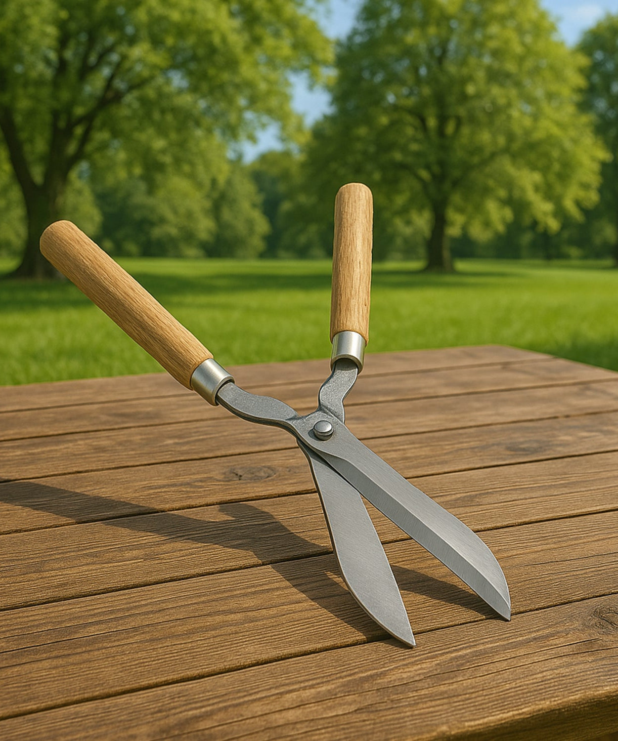 Heavy-Duty B Grade Hedge Shear with Wooden Handle