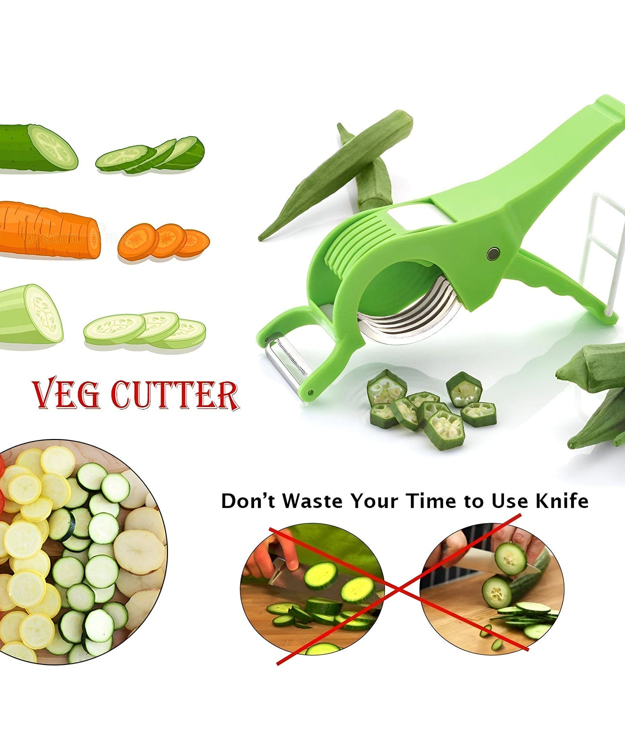 2-in-1 Vegetable Peeler and Slicer Tool
