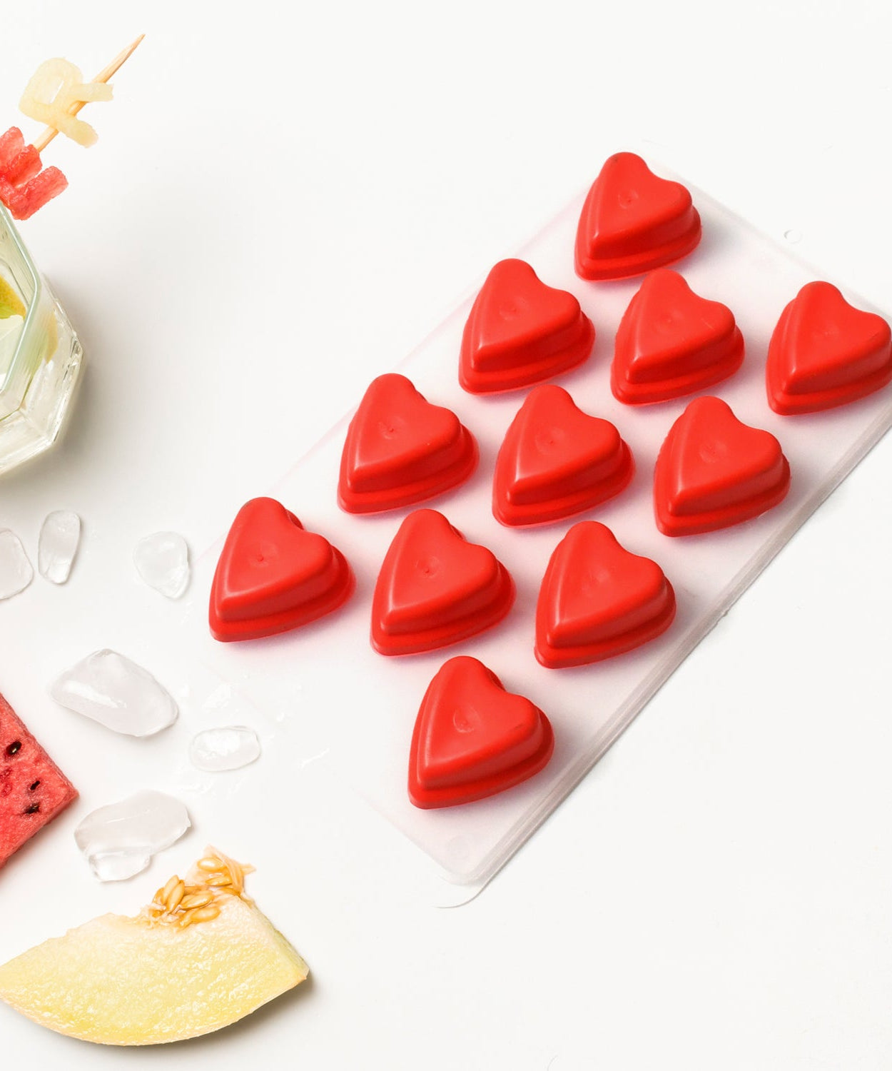 Silicone Mold Ice Cube Tray Creative Sweet Multi Type Ice Tray , Ice Cube Trays Multi Fruit Shape Ice Tray (1 Pc)