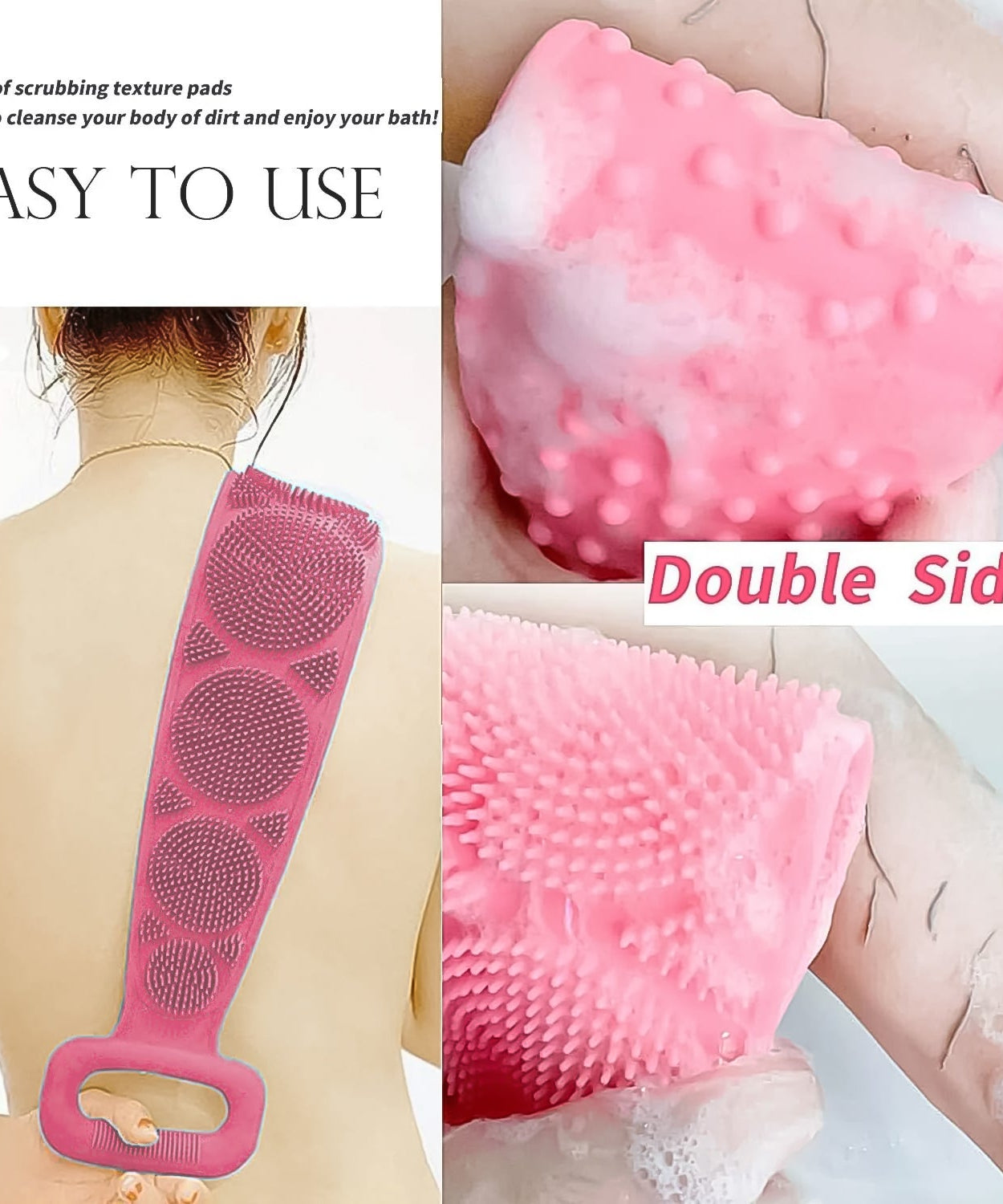 Silicone Bath Body Brush / Scrubber With Color Box (1 Pc / Mix Color)