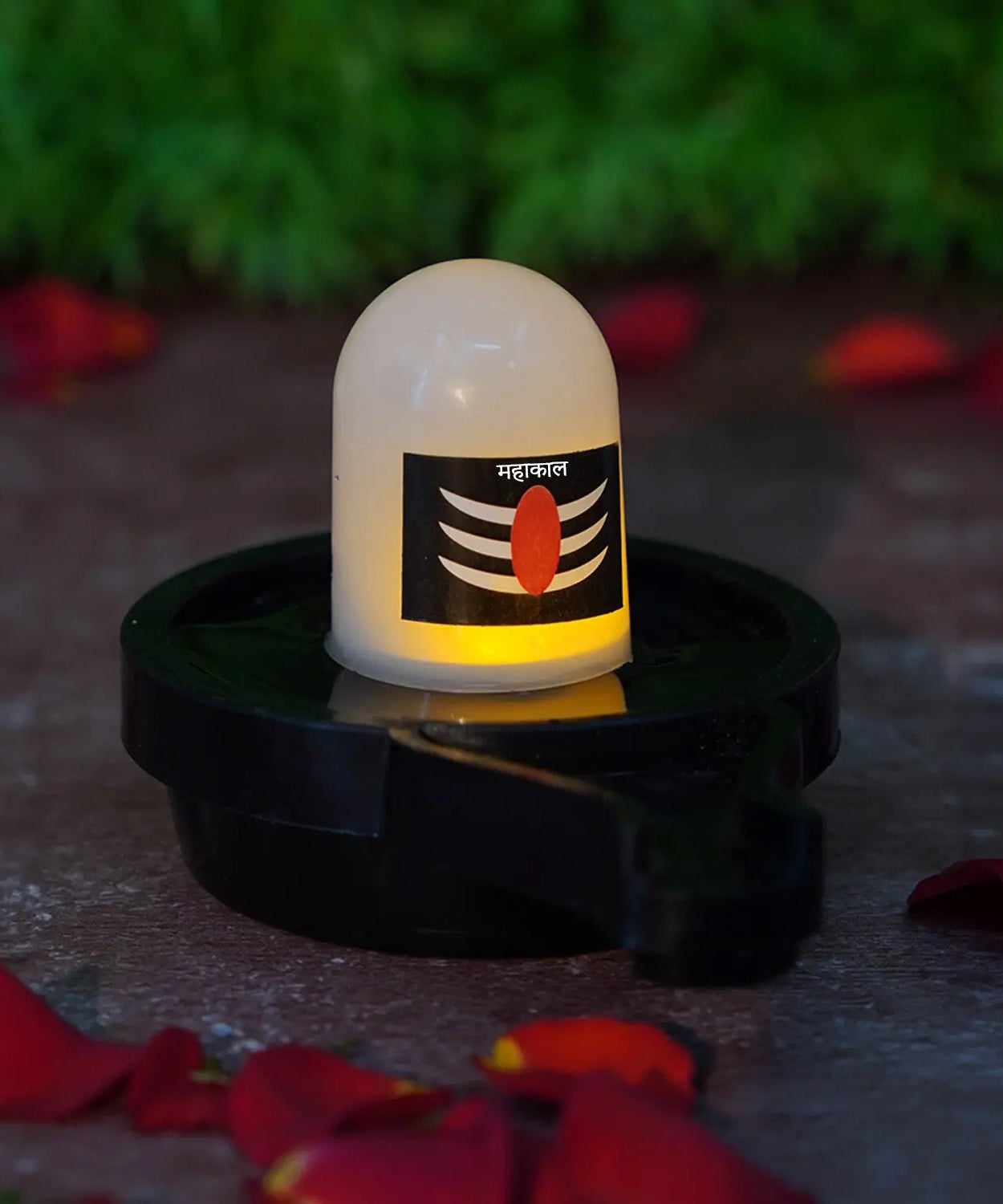 Water Sensor LED Shivling Idol for Pooja & Festivals