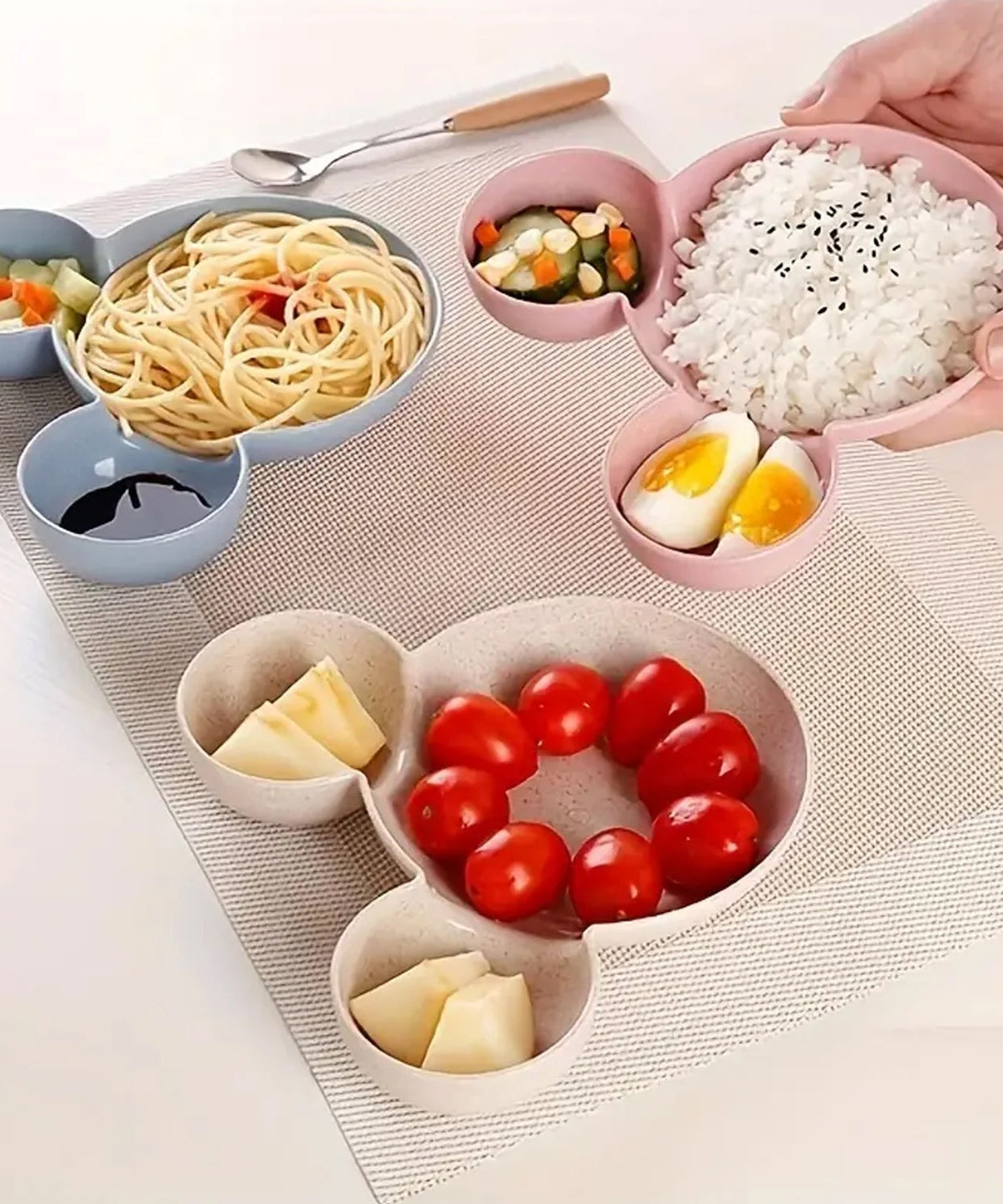 Mickey Mouse Shape Plates for Kids, BPA Free, & Unbreakable Children’s Food Plate, Kids Bowl, Fruit Plate, Baby Cartoon Bowl Plate, Tableware (1 Pc)