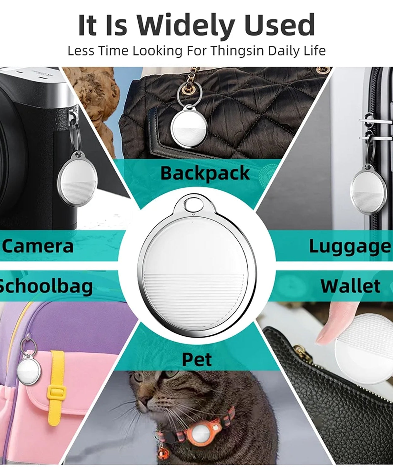 Finder Compatible with Find My App Global Tracking GPS Tracker with Sound Alarm