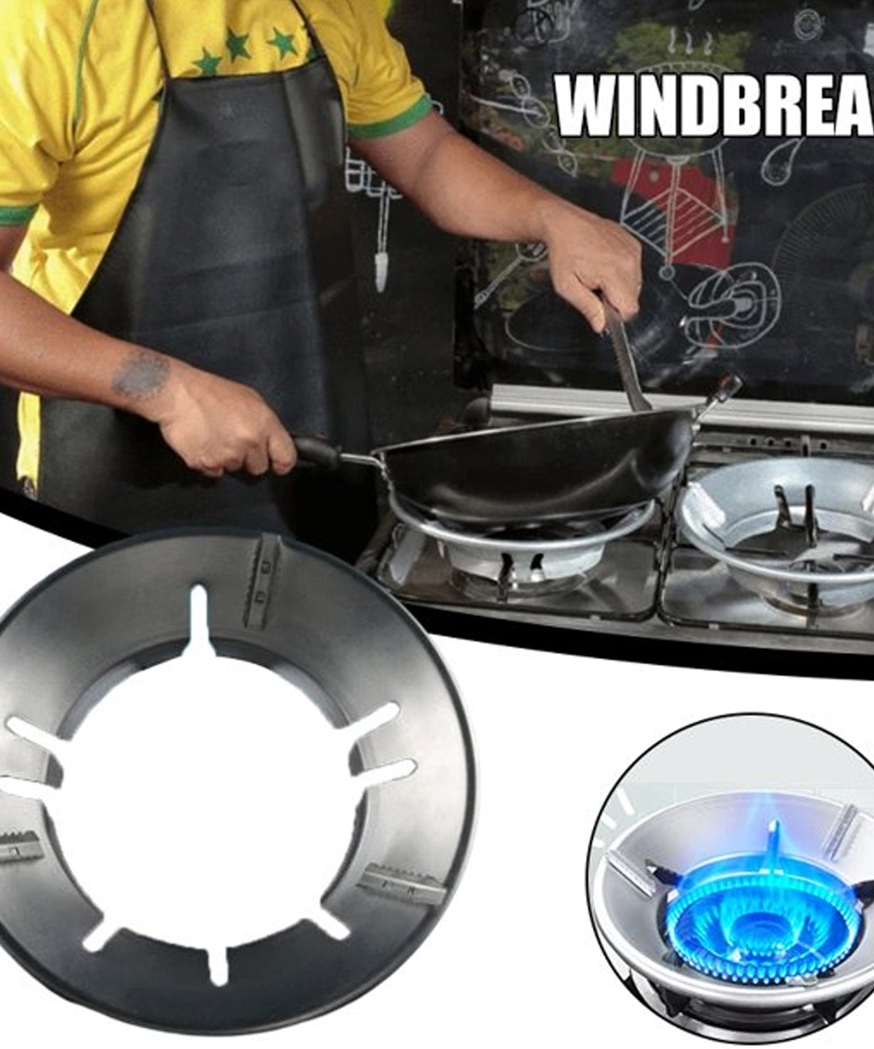 Fireproof and windproof stove stand for gas