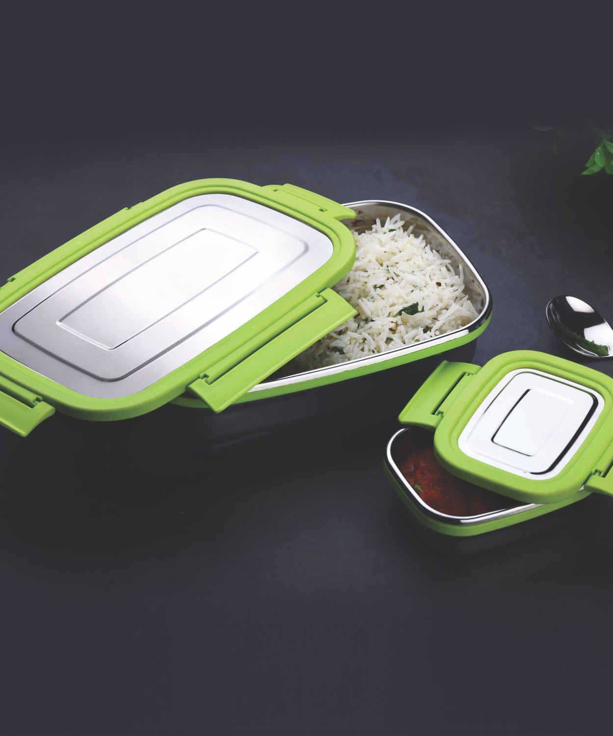 Ganesh Junior lunch pack, stainless steel, for office and school use