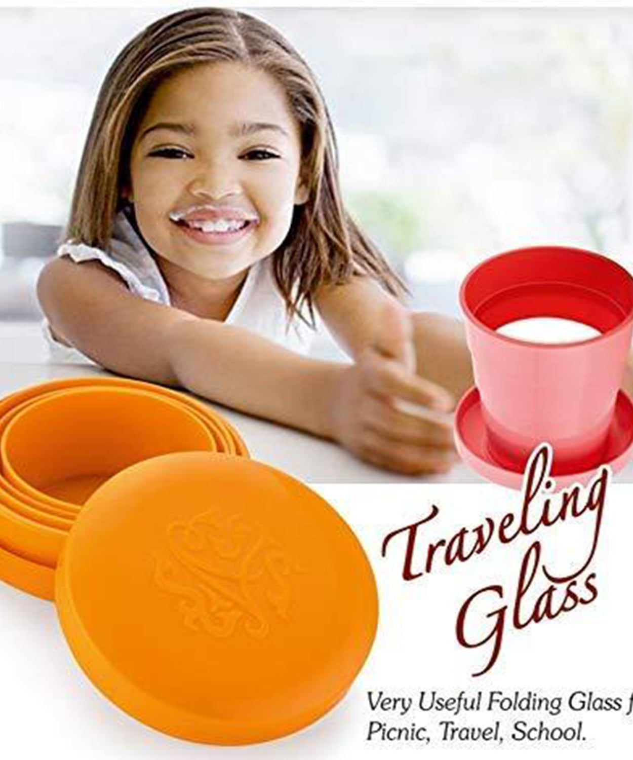 Pocket-sized foldable glass for outdoor use