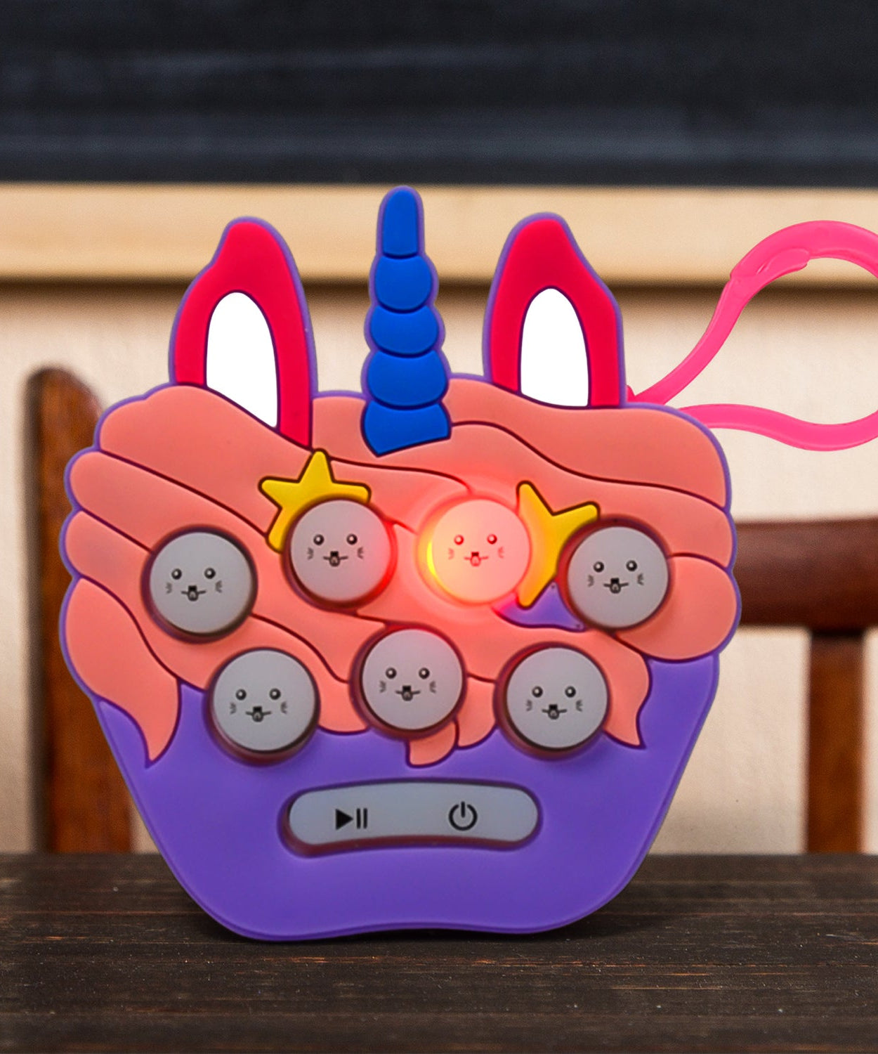 Mini Push Bubbles Game with Keychain & Music Game (1 Pc)