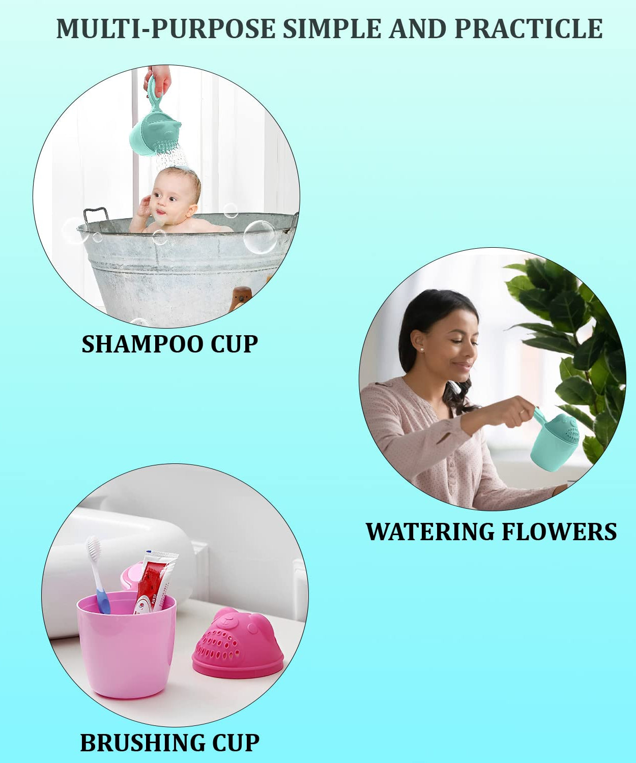 Baby Shampoo Shower Cup Safe Soft Bathing Water Scorpion Baby Bath Tumbler Hair Washing Mug Rainer
