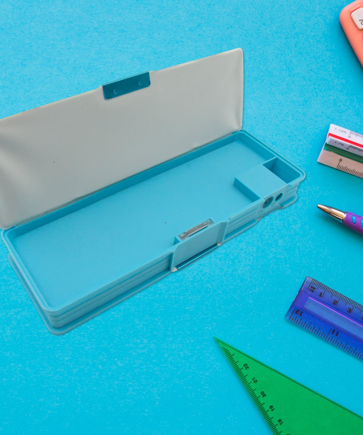 Cartoon Multi-functional Geometry Box with Calculator & Double Sharpener