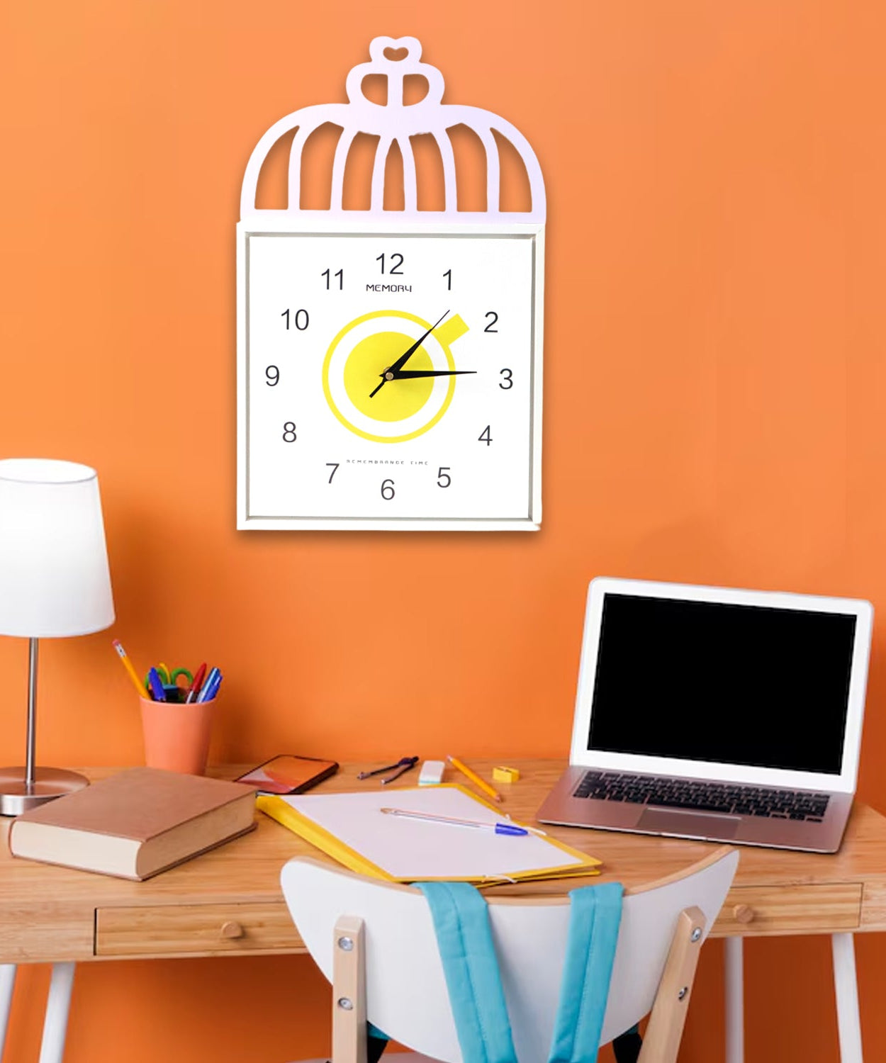 Decorative Square Wall Clock Battery Operated – 1 Pc