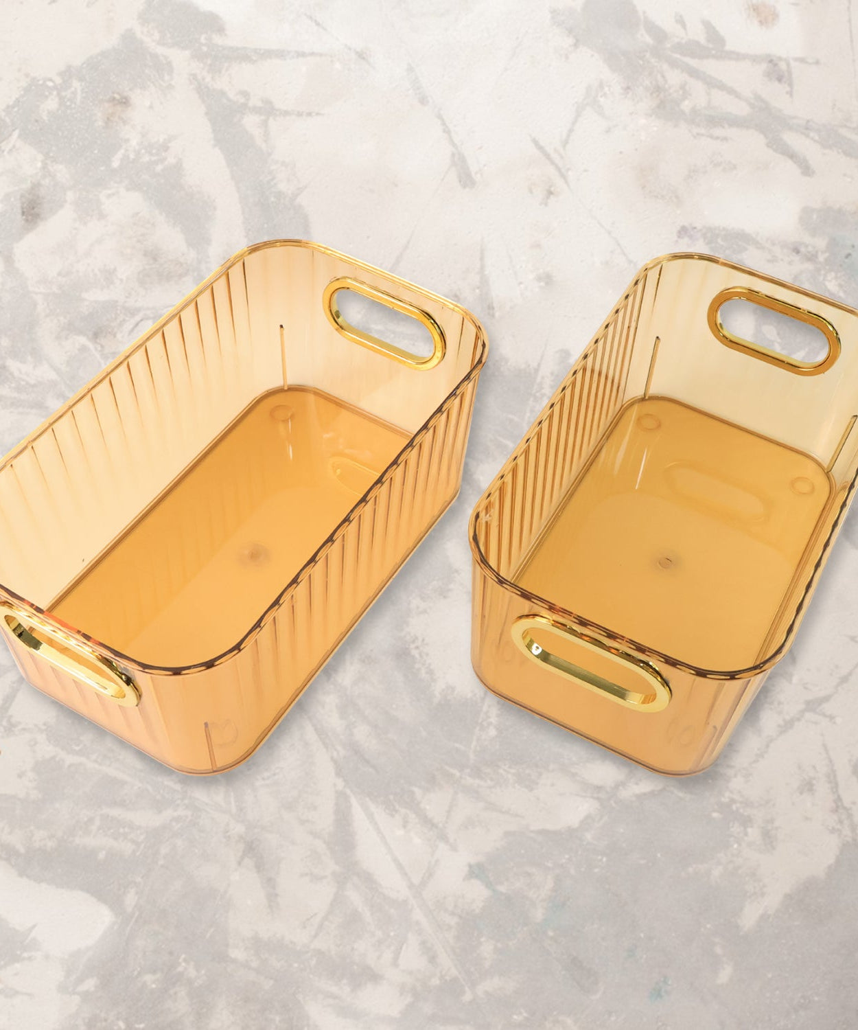 Premium Ribbed Clear Storage Basket