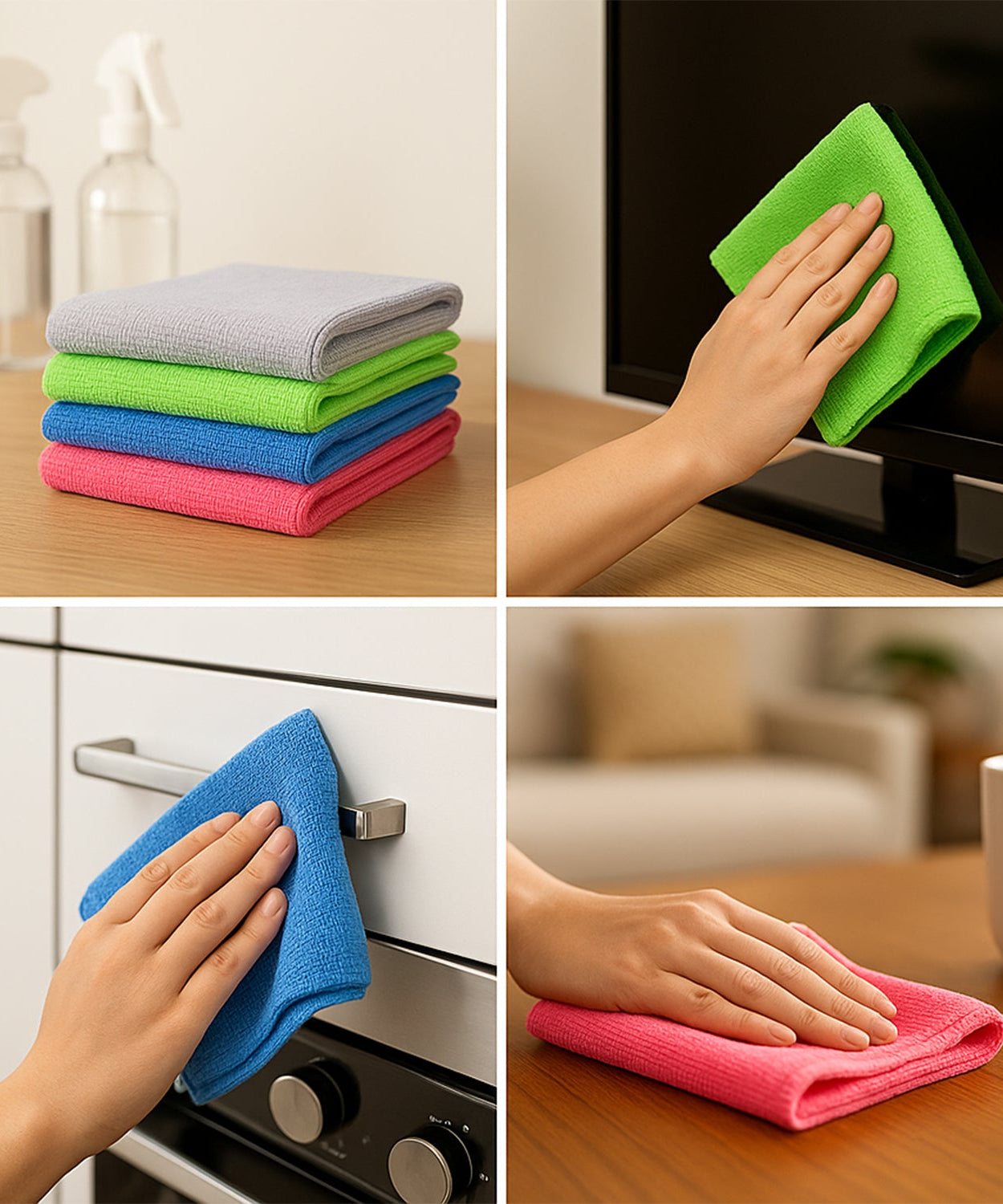 Multipurpose Microfiber Cleaning Cloth (30x30cm & 5 Pc)