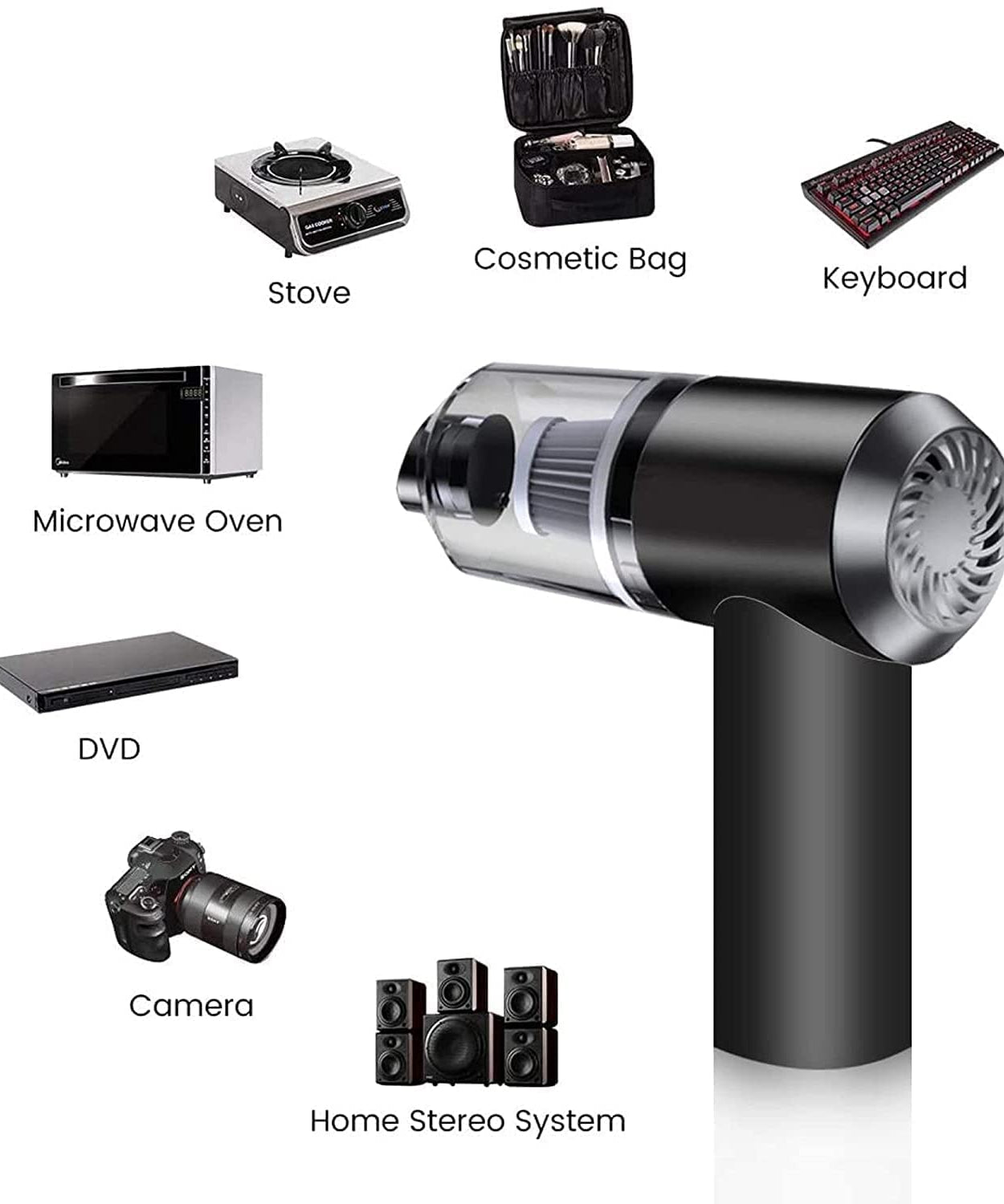 2 in 1 Wireless Vacuum Cleaner – 120W Handheld USB Rechargeable for Home & Car (1 Pc)