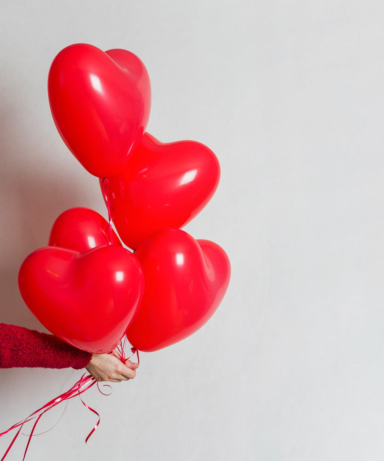 Heart shaped balloons Kinds of Rainbow Party Latex Balloons for Birthday / Anniversary / Valentine's / Wedding / Engagement Party Decoration Multicolor (4 Pcs Set)