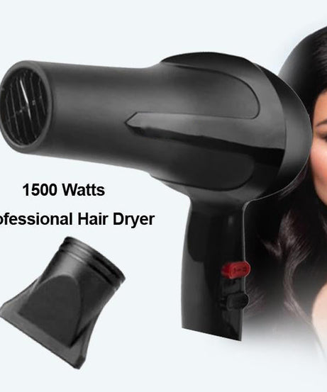 Black hair dryer with powerful motor