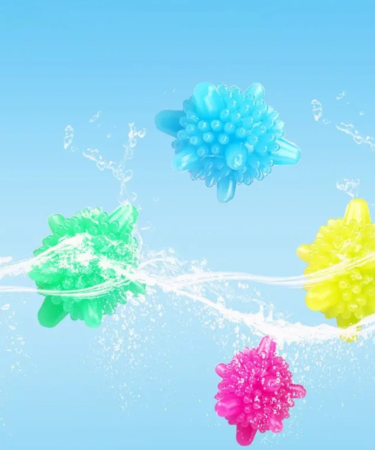 Soft Star Laundry Dryer Balls – 10-Piece Multi-Color Clothes Softener