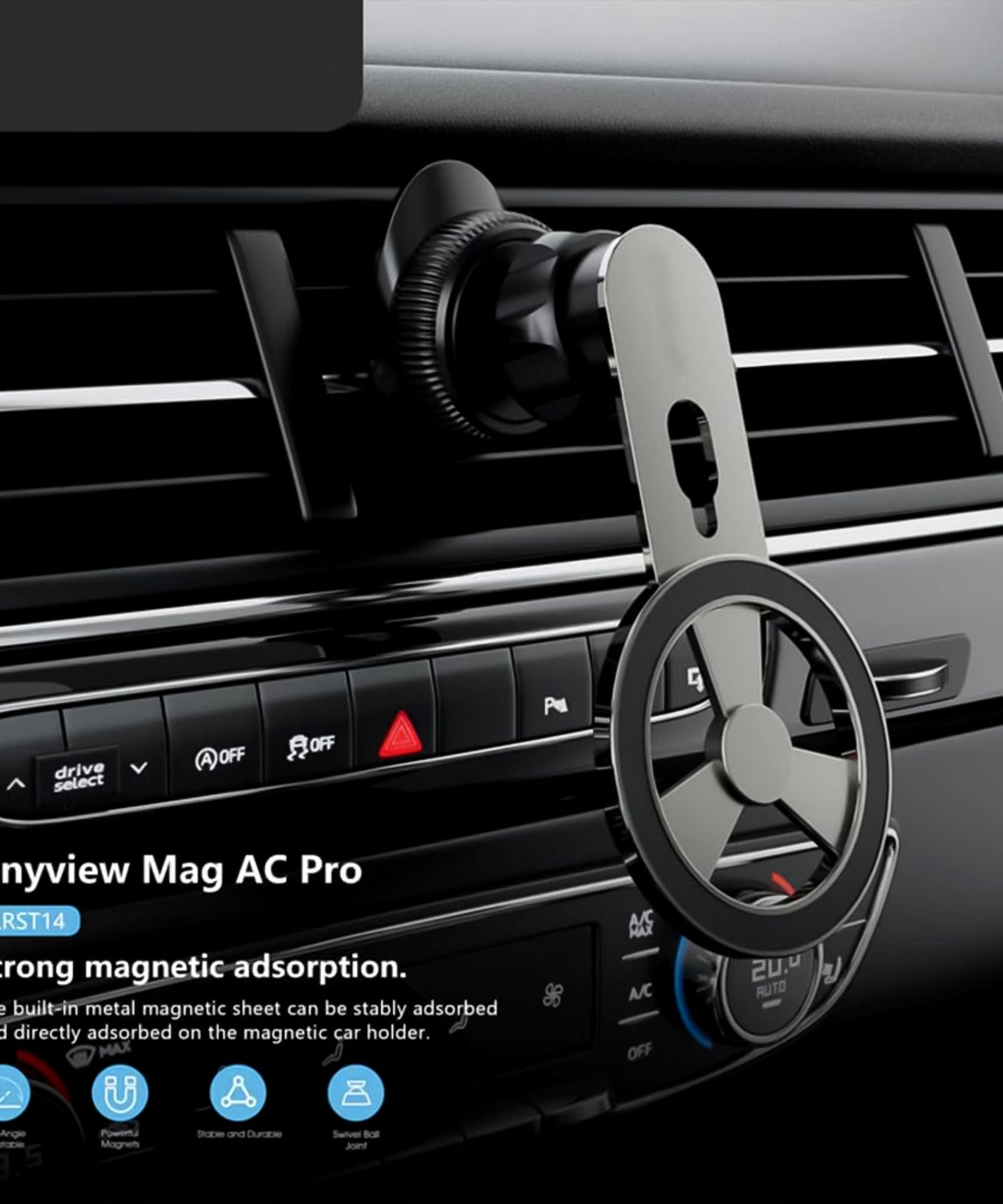 Foldable Magnetic Car Air Vent Phone Mount