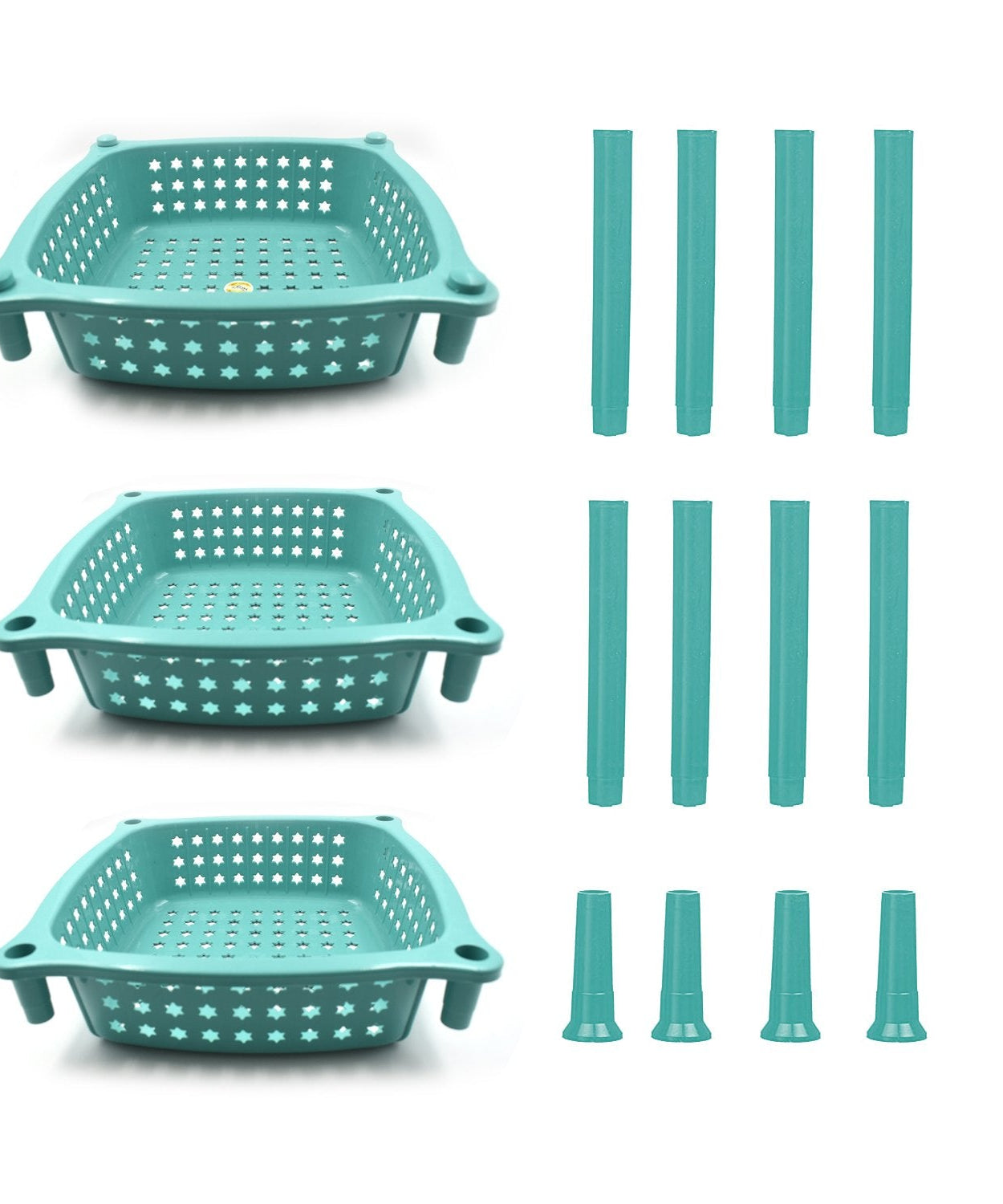 Rolling kitchen trolley with storage compartments