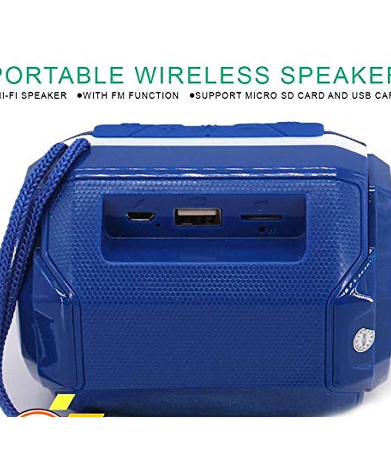 Portable speaker with Bluetooth and DJ bass