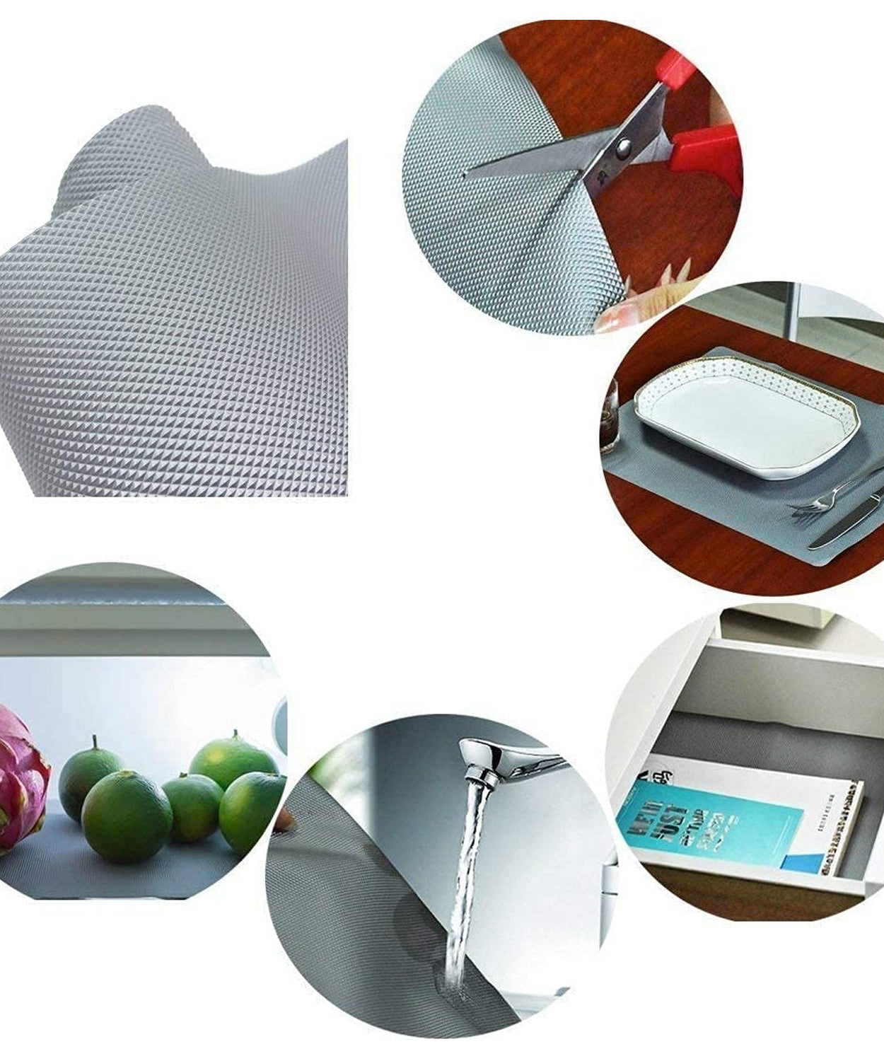 Mat liner roll with anti-slip features, suitable for multiple home uses.