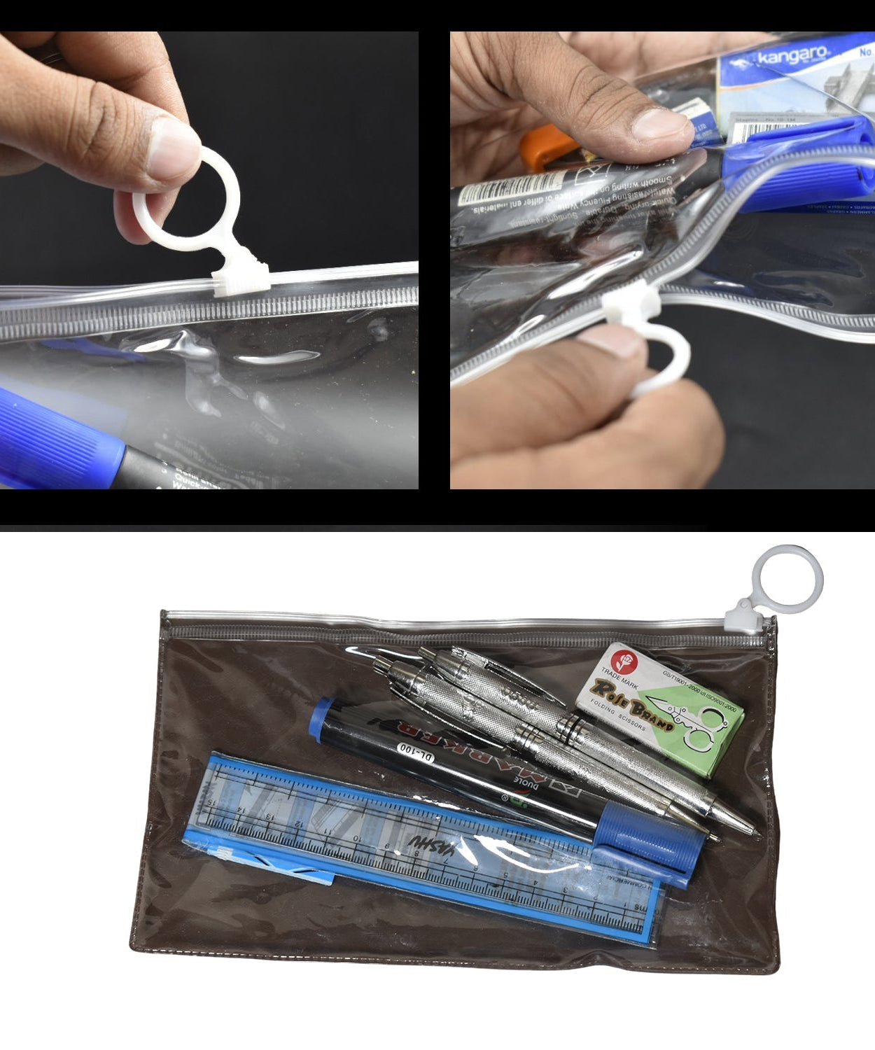 Zipper pouch with 6 study essentials