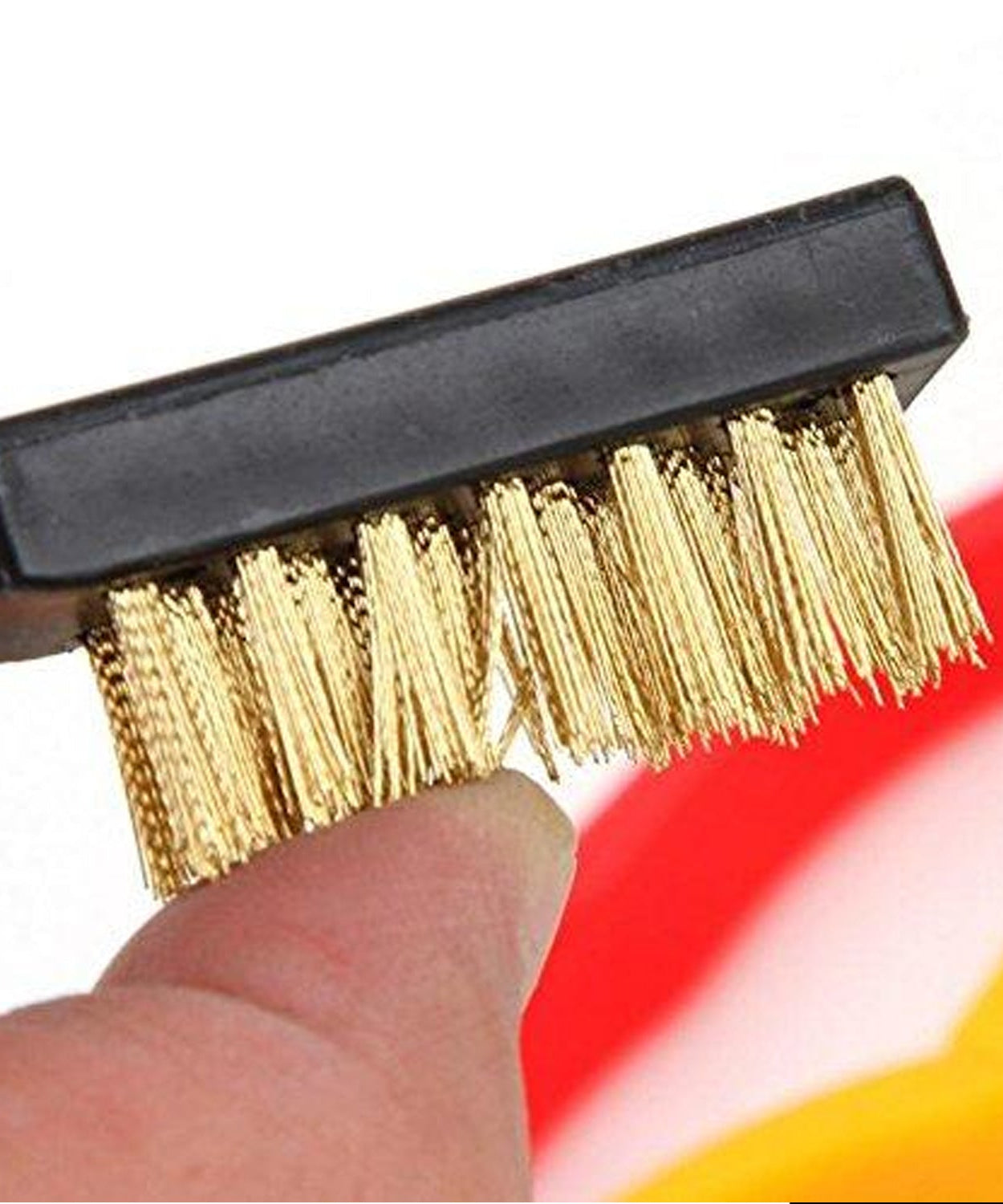 Three mini wire brushes with different bristles