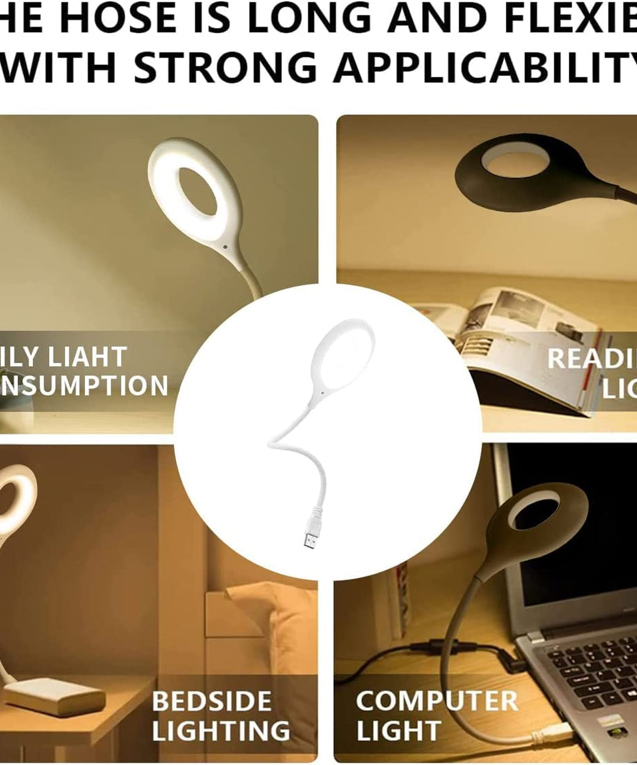 LED USB Light for Laptop, 16 LED Night Lights for Bedroom, Lightweight Small LED Reading Light Lamp with Flexible Neck, Desk Light for Home, Travel, Study, Office (1 Pc)