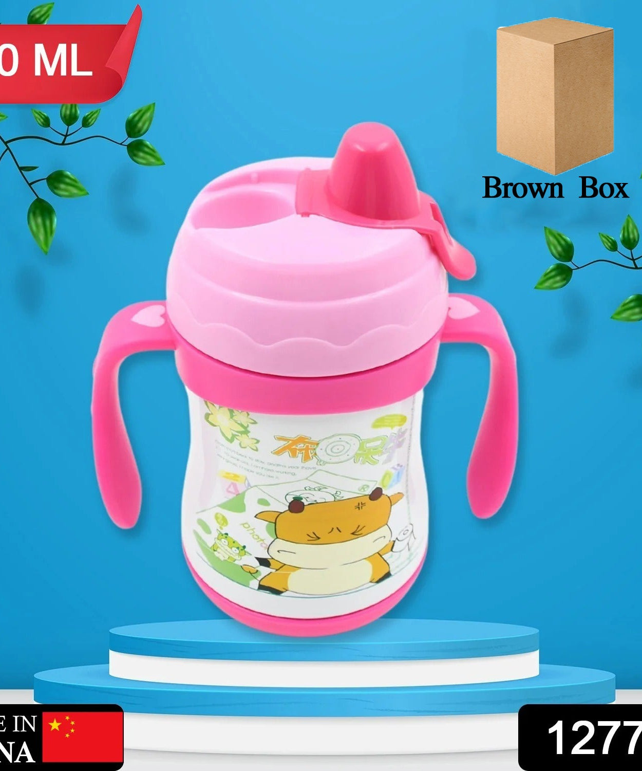 Vacuum Stainless Steel Water Bottle With Carry Handle & Straw Fridge Water Bottle Double Wall, Leak Proof, Rust Proof, Cold &amp; Hot | Leak Proof | Office Bottle | Gym | Home | Kitchen | Hiking | Trekking | Travel Bottle (280 ML)