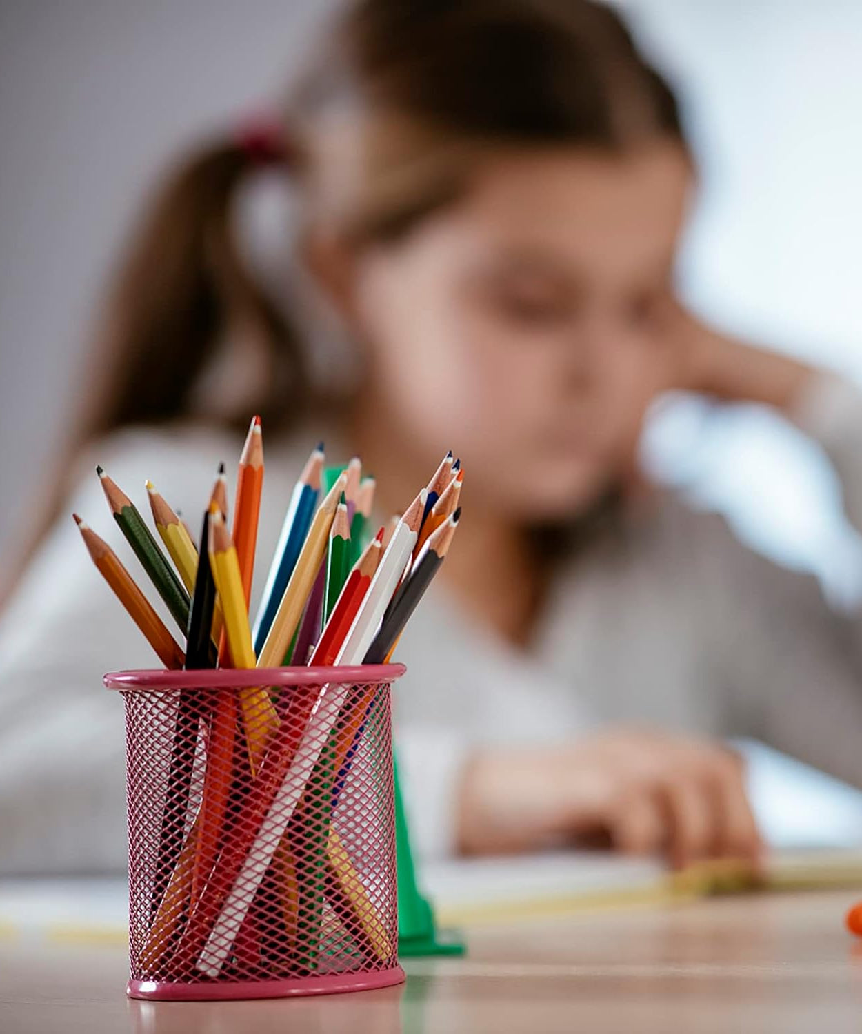 Metal Mesh Pen Holder for Desk (1 Pc): Pen Stand, Pencil Organizer, Stationery Storage