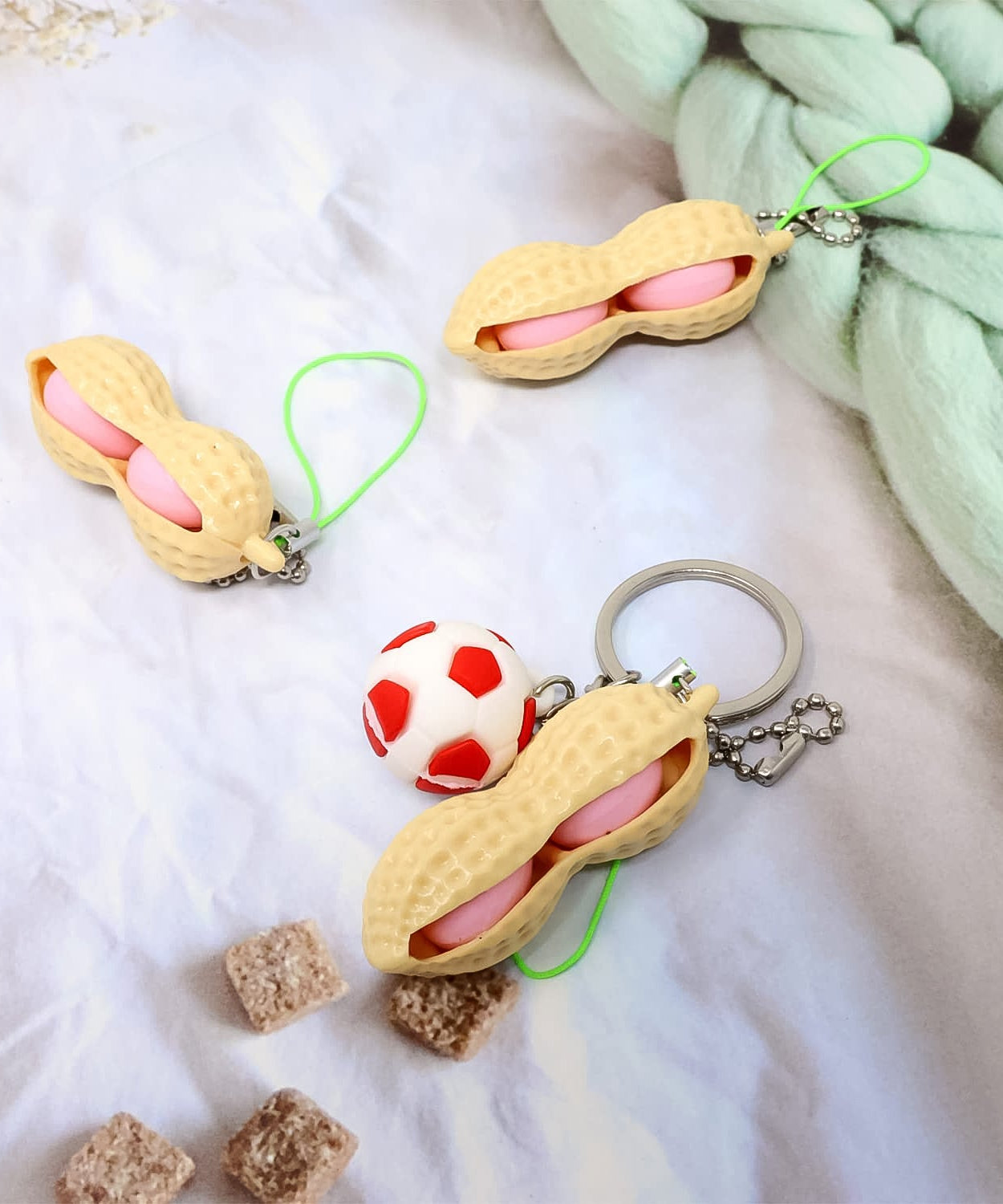Pop-Up Peanut Keychain Fidget