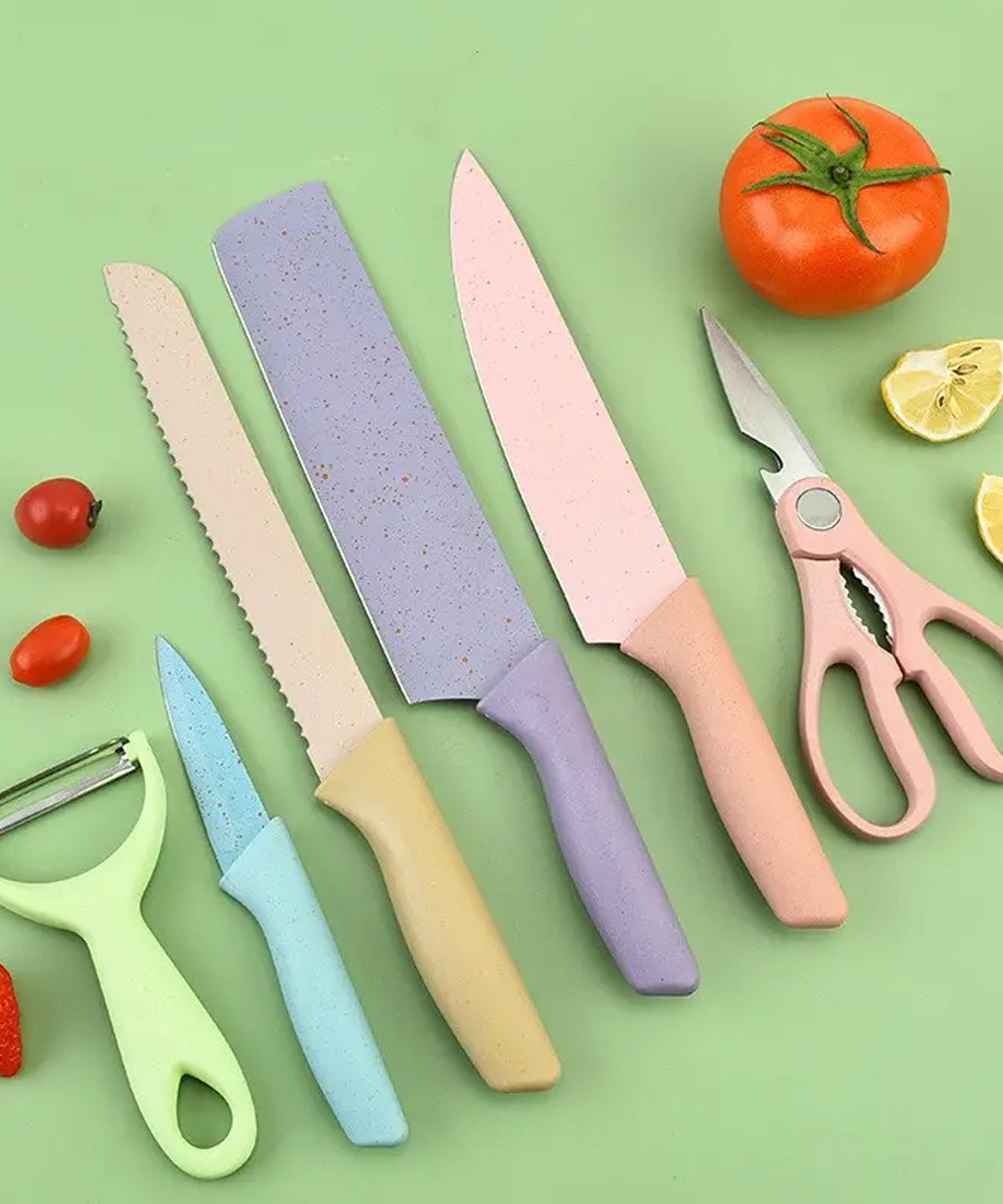 Corrugated 6Pc Kitchen Knife Set Professional Box Knife Set 6 Piece Forged Kitchen Knives with Box.