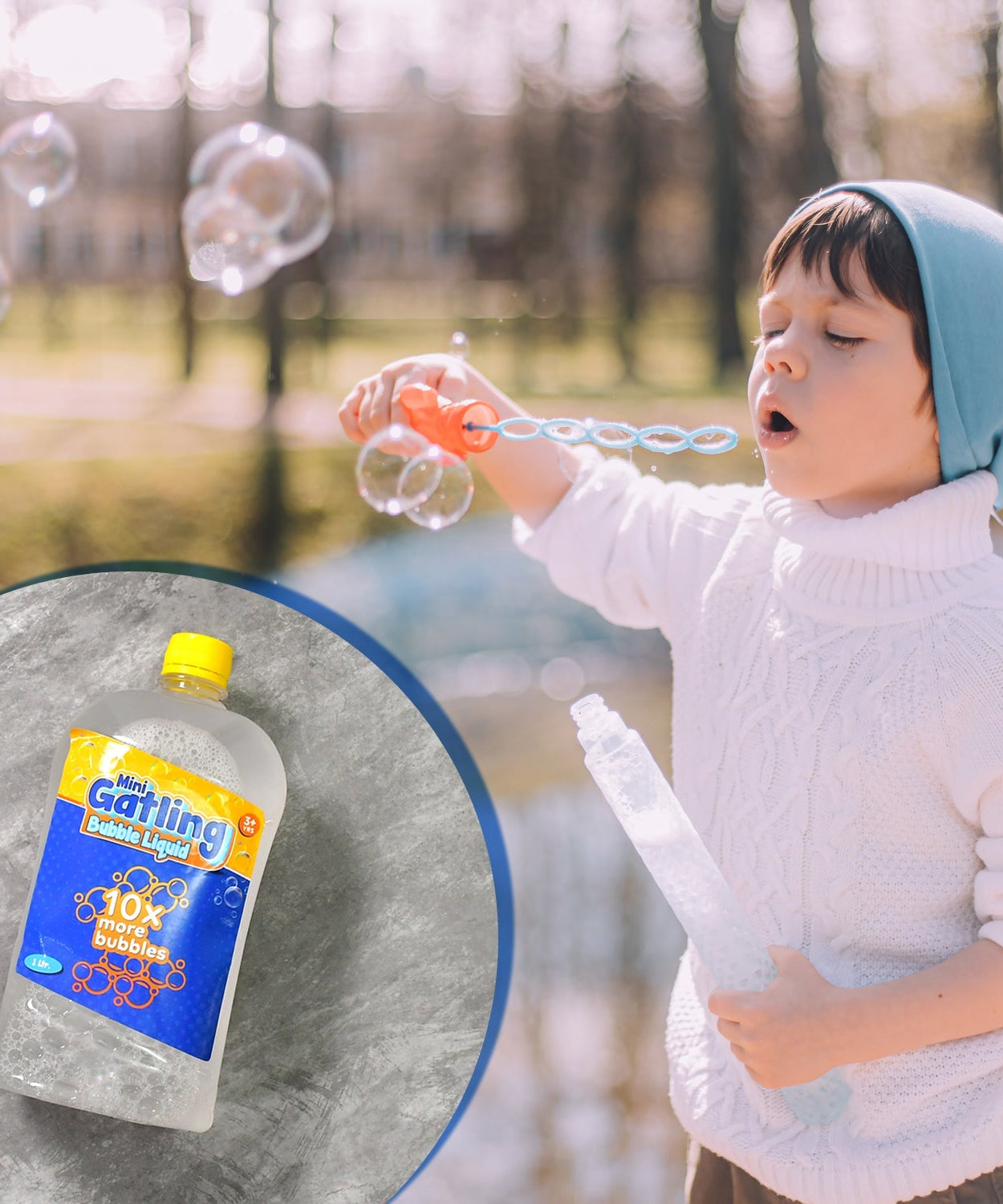 1L bubble liquid solution, compatible with bubble makers