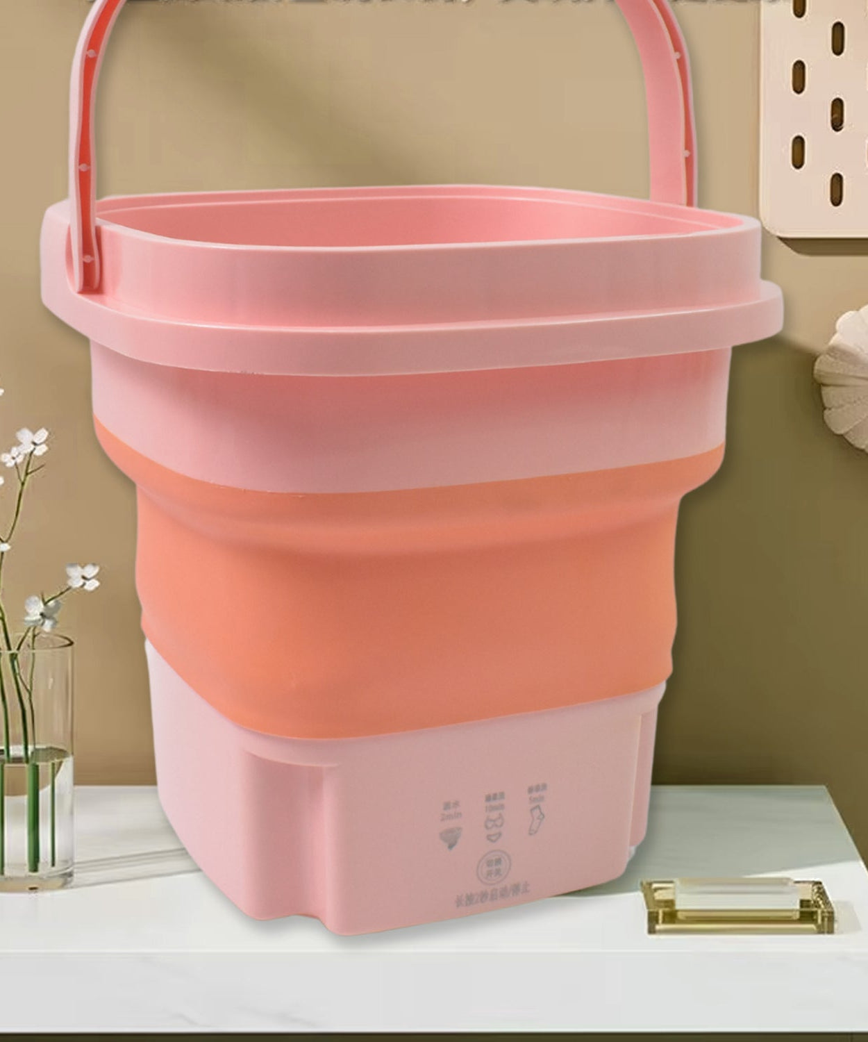 Portable Washing Machine, Foldable Washer and Dryer Combo (1 Set / Mix Color)