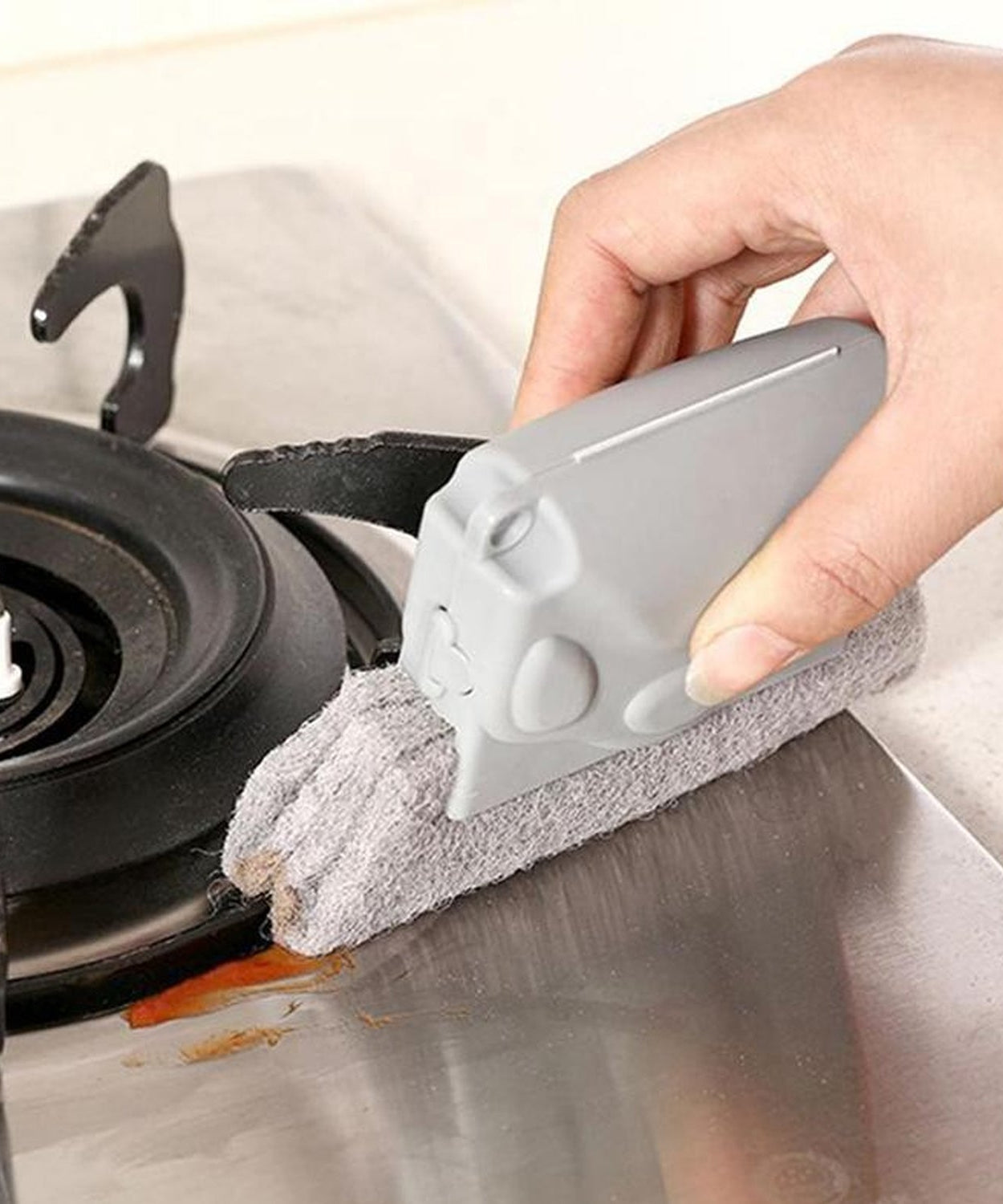 Door track cleaning brush, window groove cleaner, tool for dust and debris.