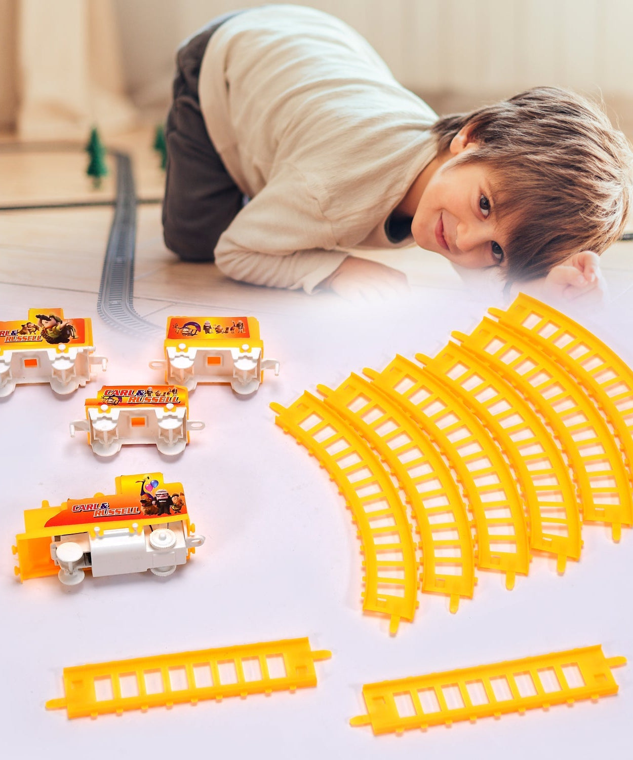 Battery-operated toy train set