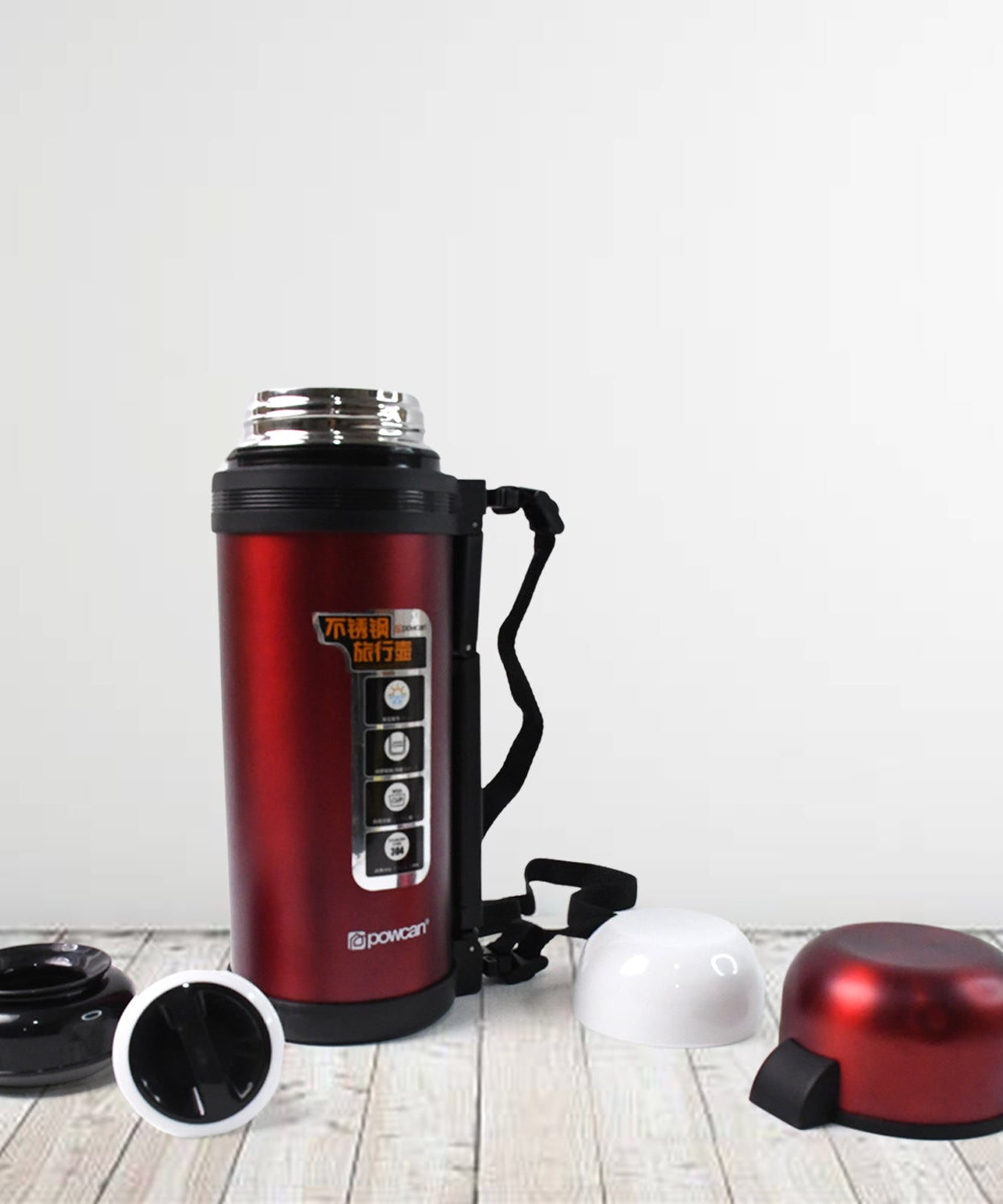 Stainless Steel Water Bottle Vacuum Insulated Thermos Flask Double-Walled Coffee Thermos Flask Leak-proof Water Bottle for Sports, Fitness, Gym (1500ML)