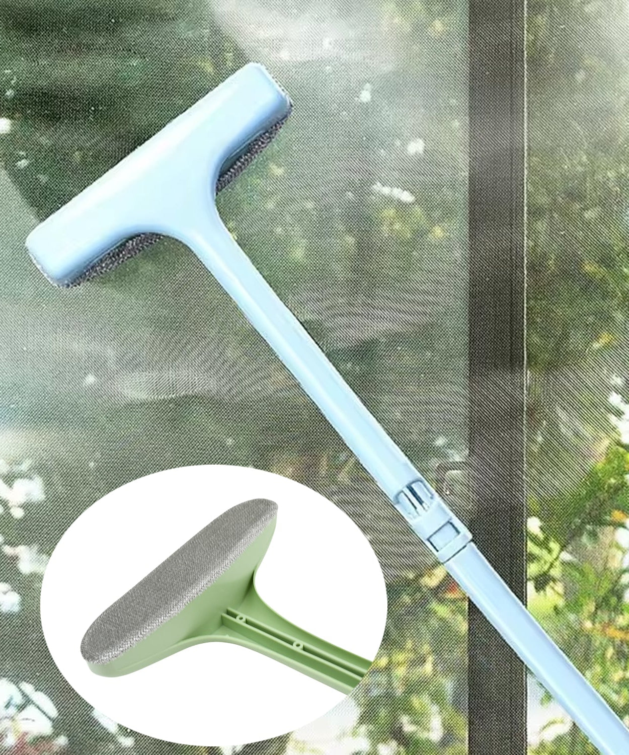 Window Cleaning Brush With Extendable Handle