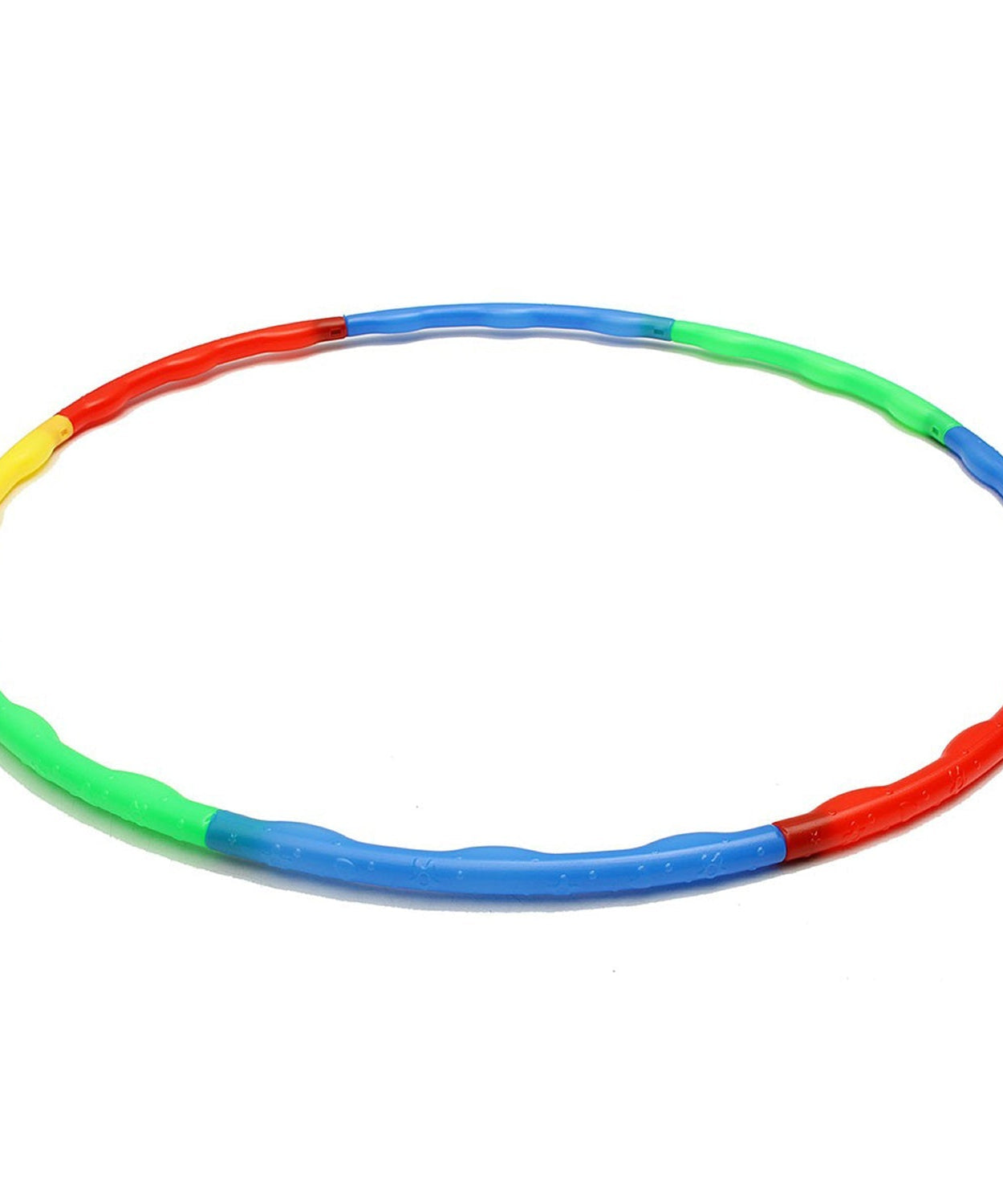 Multiple views of hula hoop for fitness with adjustable diameter