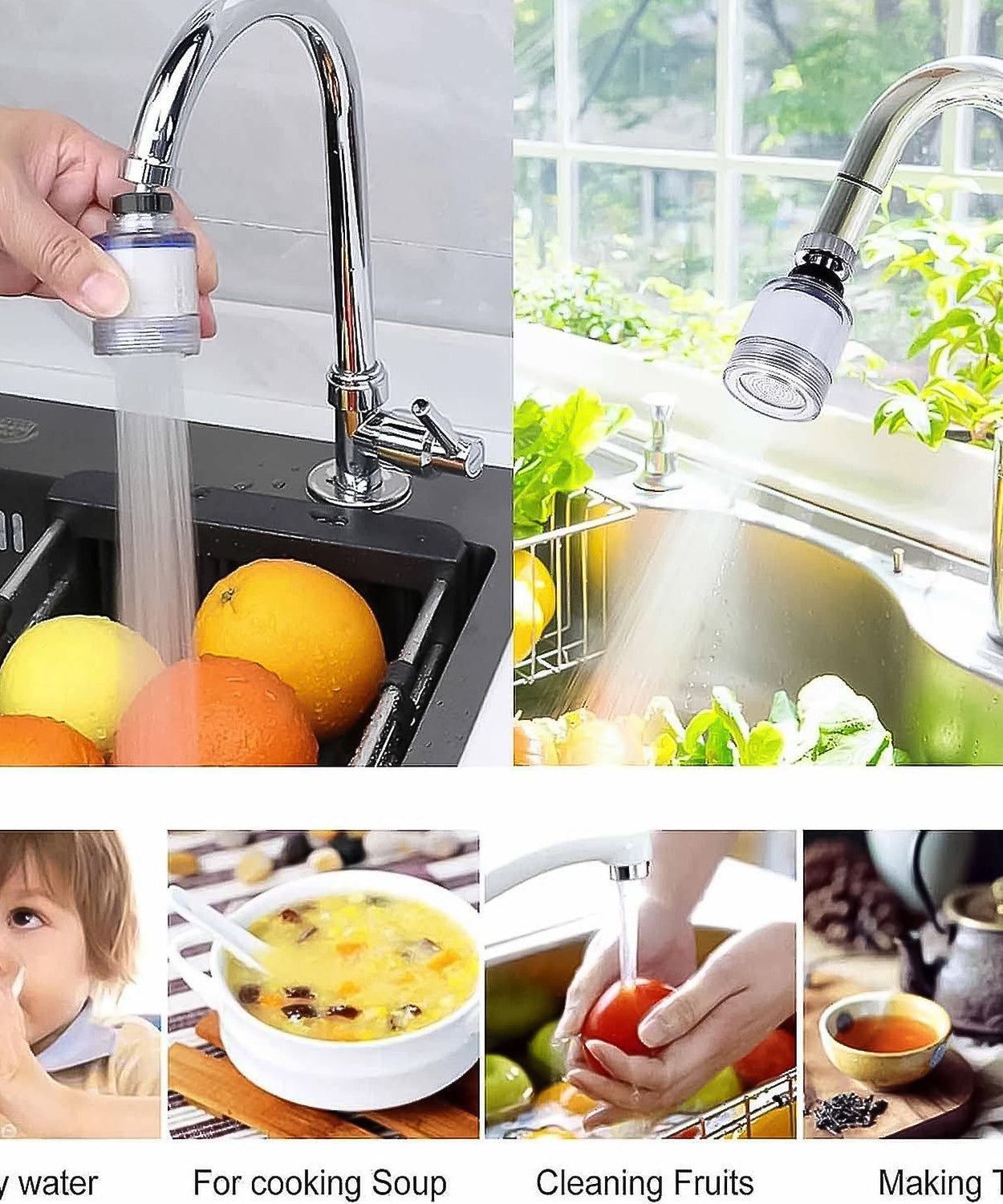 Water Faucet Extender, Swivel Faucet Aerator (1 Pc)