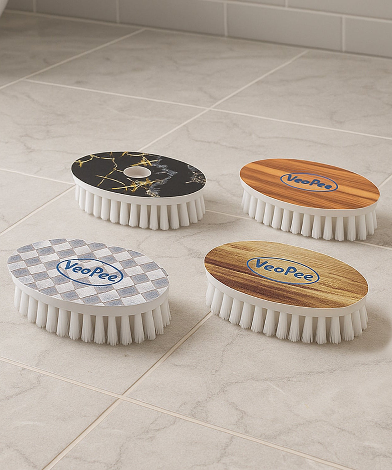 VeePee Oval Cloth Washing Brush Set (4 Pc)