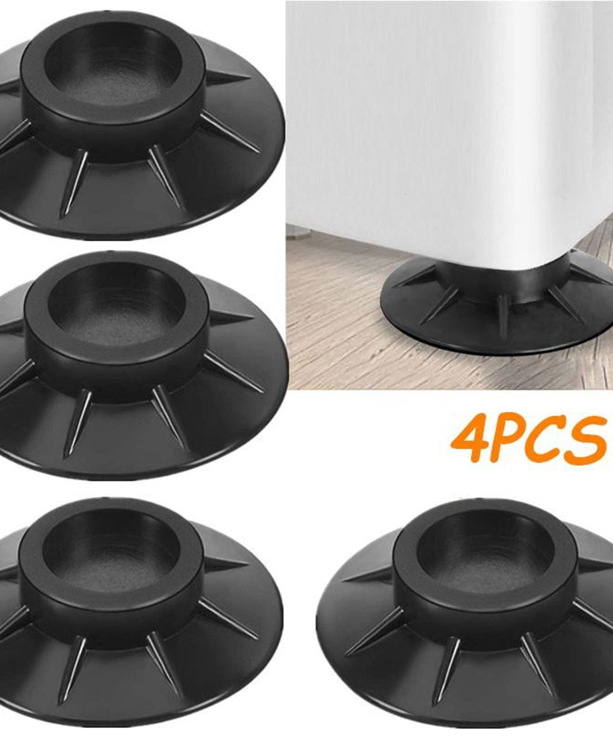 4 Pc Furniture Vibration Pad holding table legs in place for stability
