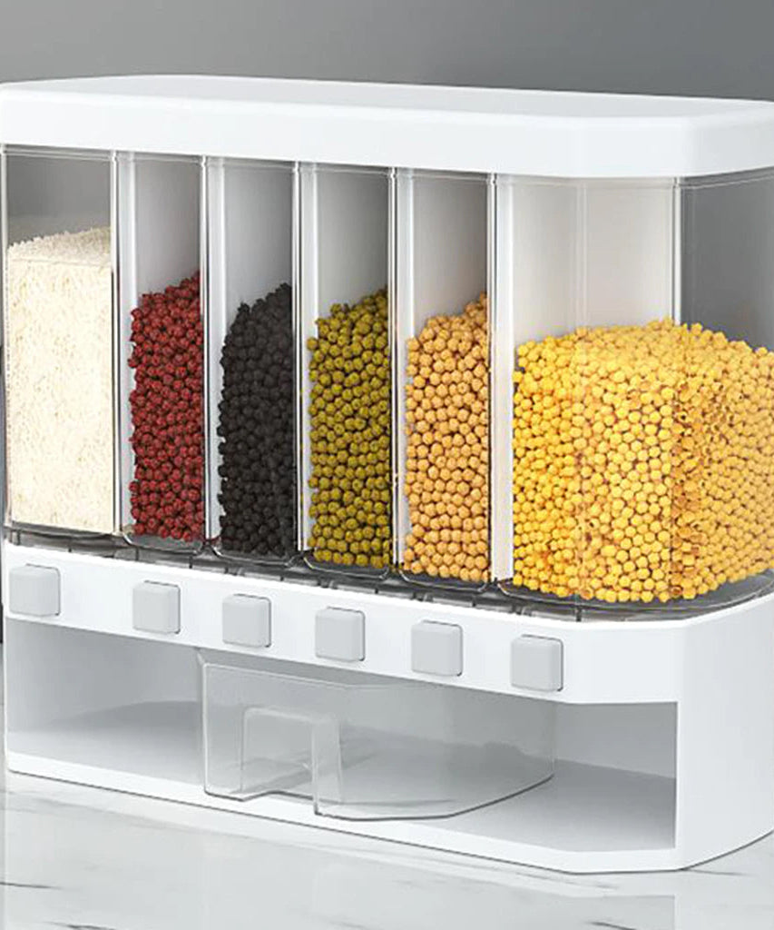 Wall-mounted cereals dispenser for kitchen, easy storage